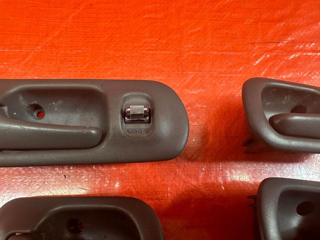 96 00 HONDA CIVIC SEDAN INTERIOR DOOR HANDLE SET LEFT RIGHT FRONT REAR GRAY OEM14