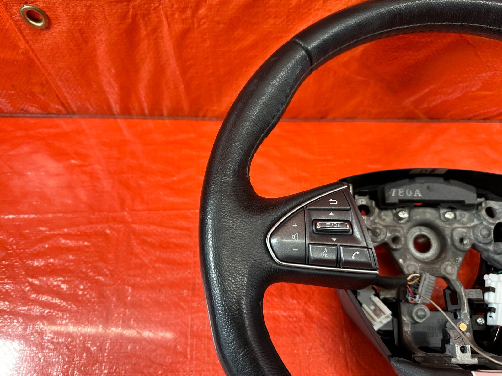 2016 16 INFINITI Q50 RED SPORT 400 RWD   STEERING WHEEL   NON HEATED   OEM #21510