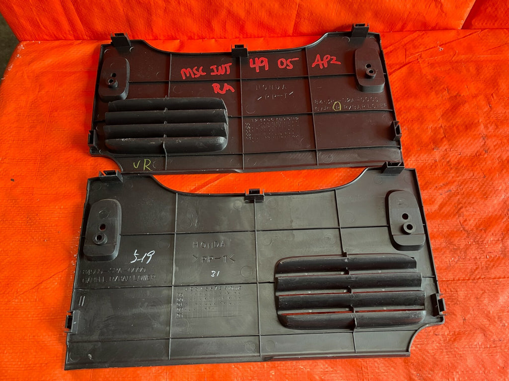 00 09 HONDA S2000   LOWER ROLL BAR TRIM PANEL SET   PANELS LEFT RIGHT   OEM OE6