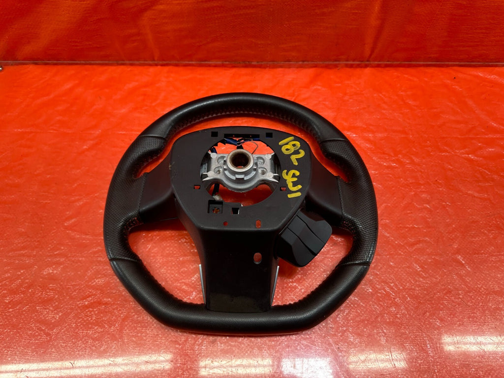 15 20 SUBARU WRX STI   STEERING WHEEL   BLACK LEATHER WRAP   OEM FACTORY #18219