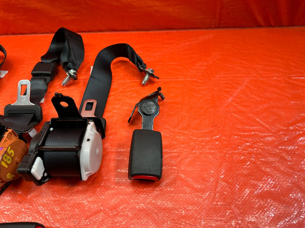 14 17 INFINITI Q50 REAR SEAT BELT SET LEFT & RIGHT SEAT BELTS   BLACK   OEM #1854