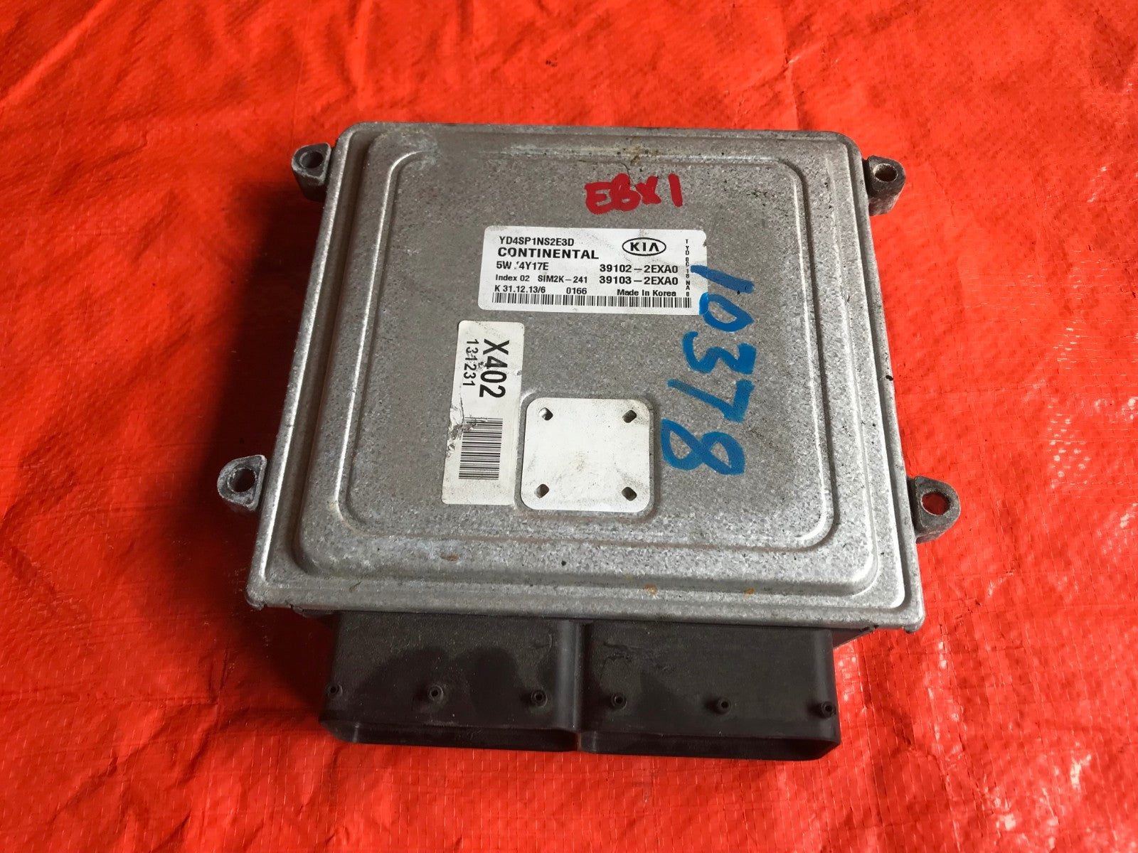 OEM 2014 14 KIA FORTE ENGINE COMPUTER ECU ECM EBX   PART # 39102 2EXA00