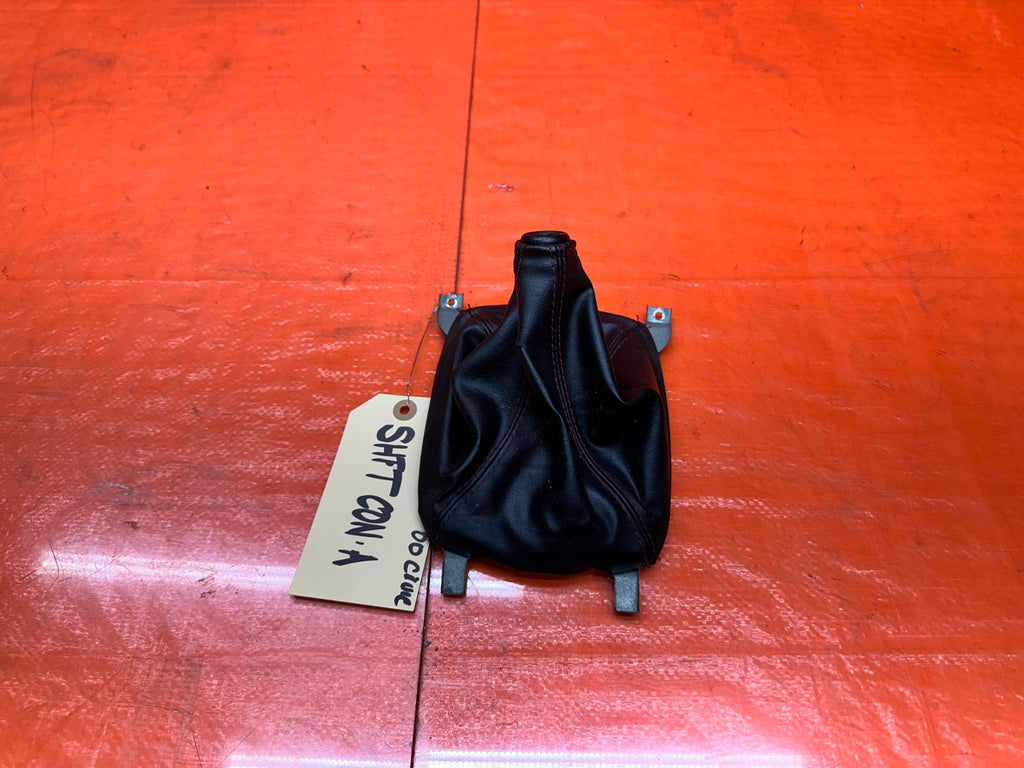 96 00 HONDA CIVIC TYPE R EK9 BLACK RED STITCHING SHIFT BOOT OEM FACTORY #00CVC2