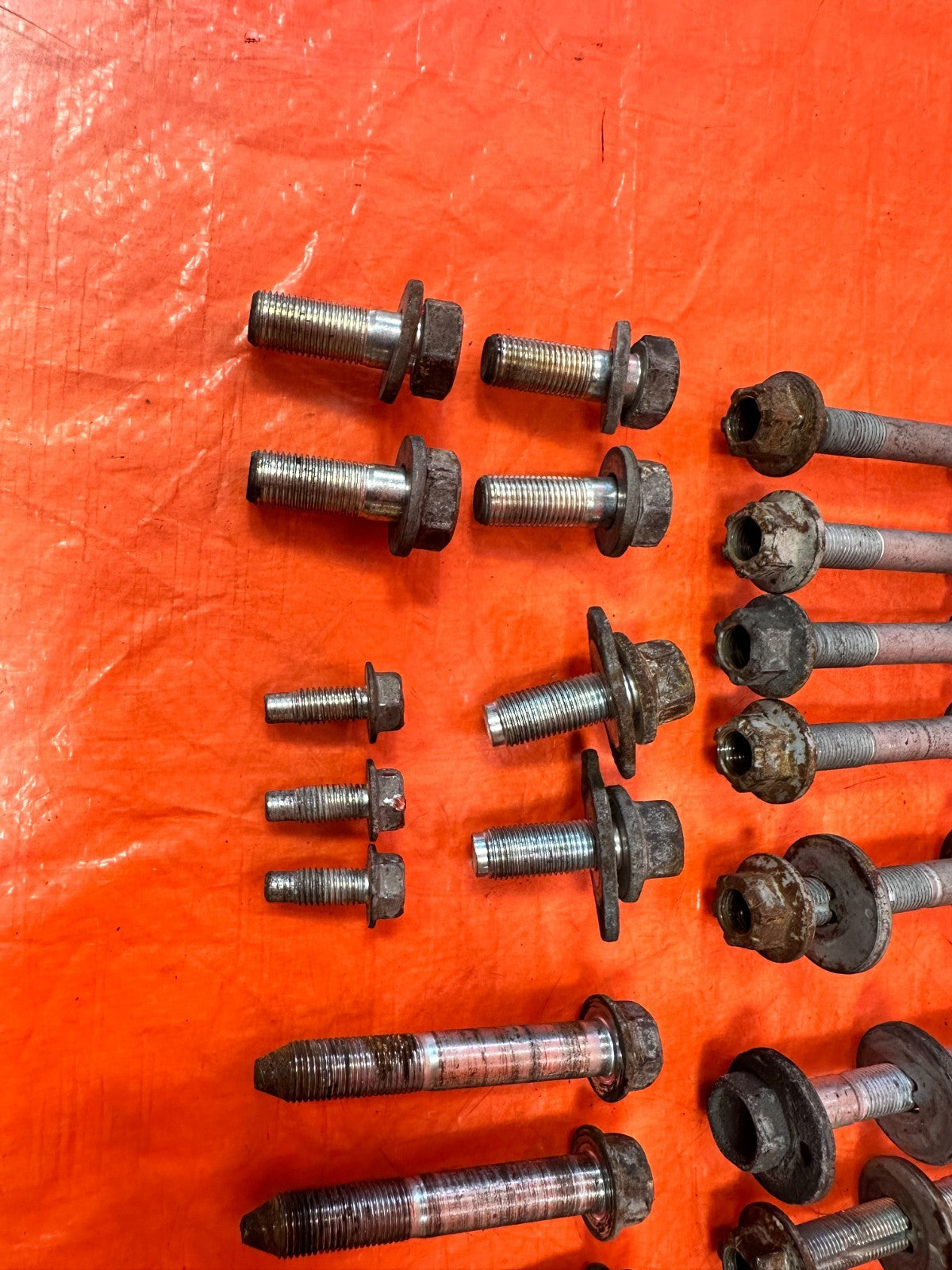 08 15 INFINITI G37 Q60   REAR TRAILING ARM CASTER CAMBER BOLTS HARDWARE OEM 3283