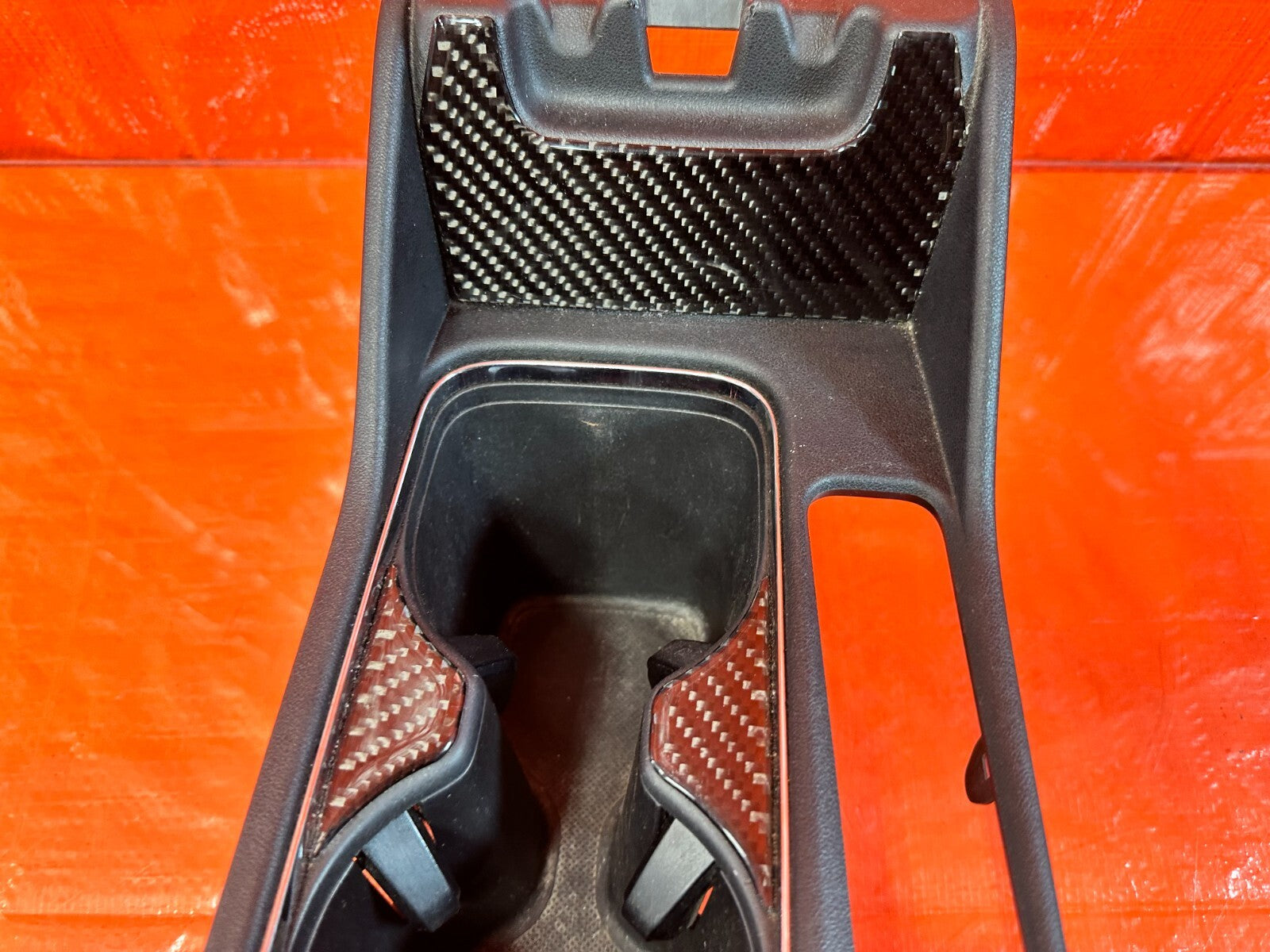 13 15 HONDA CIVIC SI   CUP HOLDER W/ CARBON FIBER TRIM   OEM FACTORY #2655