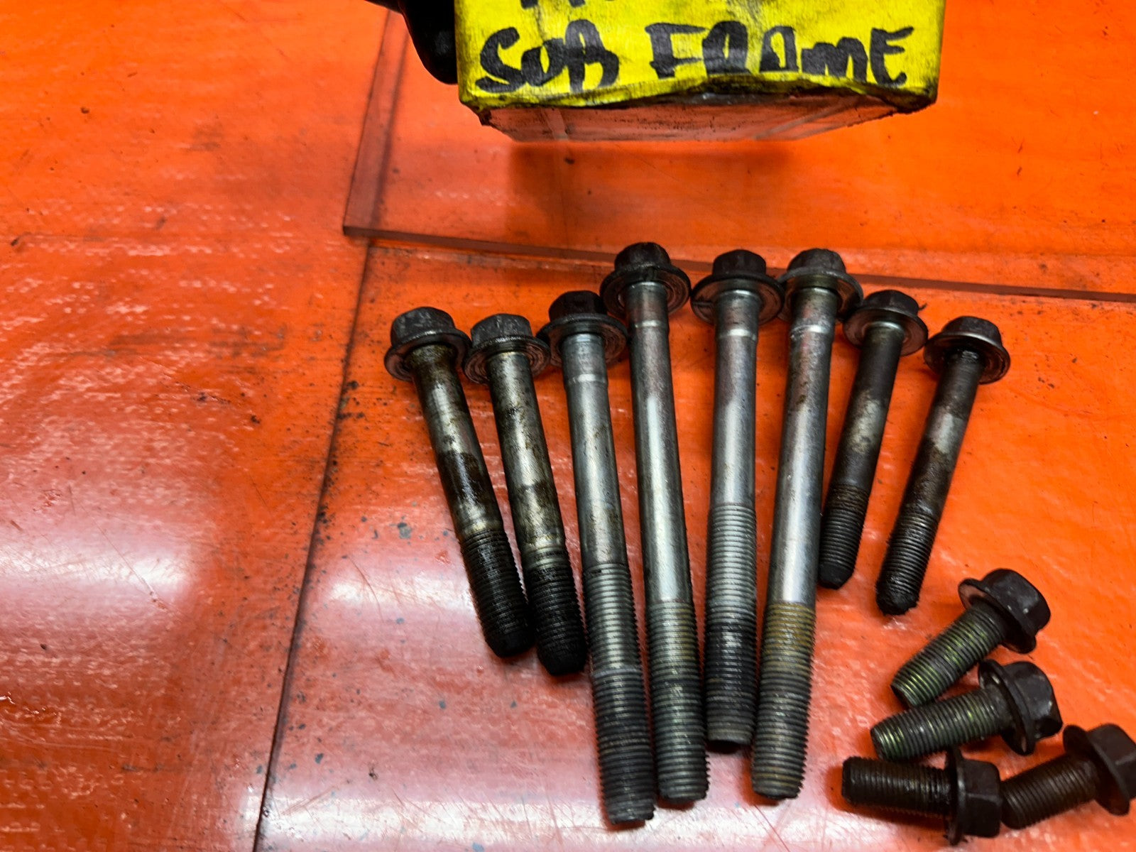 04-08 ACURA TSX 4D K24A2 FRONT ENGINE CRADLE SUBFRAME BOLTS HARDWARE OEM 3427