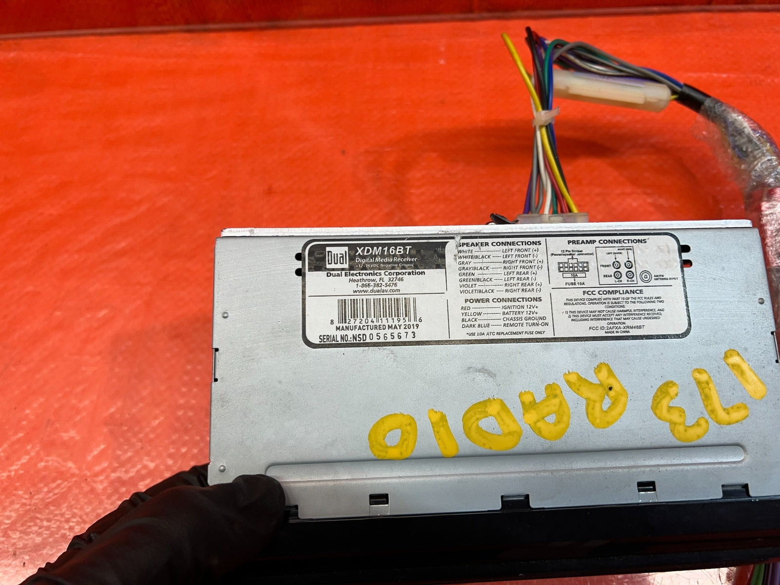 96 00 HONDA CIVIC   DUAL BRAND   XDM16BT AM FM RADIO MP3 PLATER   #17310