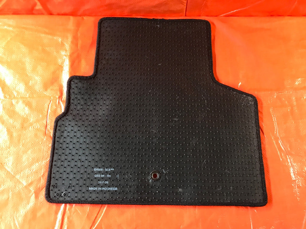 OEM 2017 17 INFINITI Q60 AWD 3.0L TT   PASSENGER RIGHT REAR FLOOR MAT BLACK3