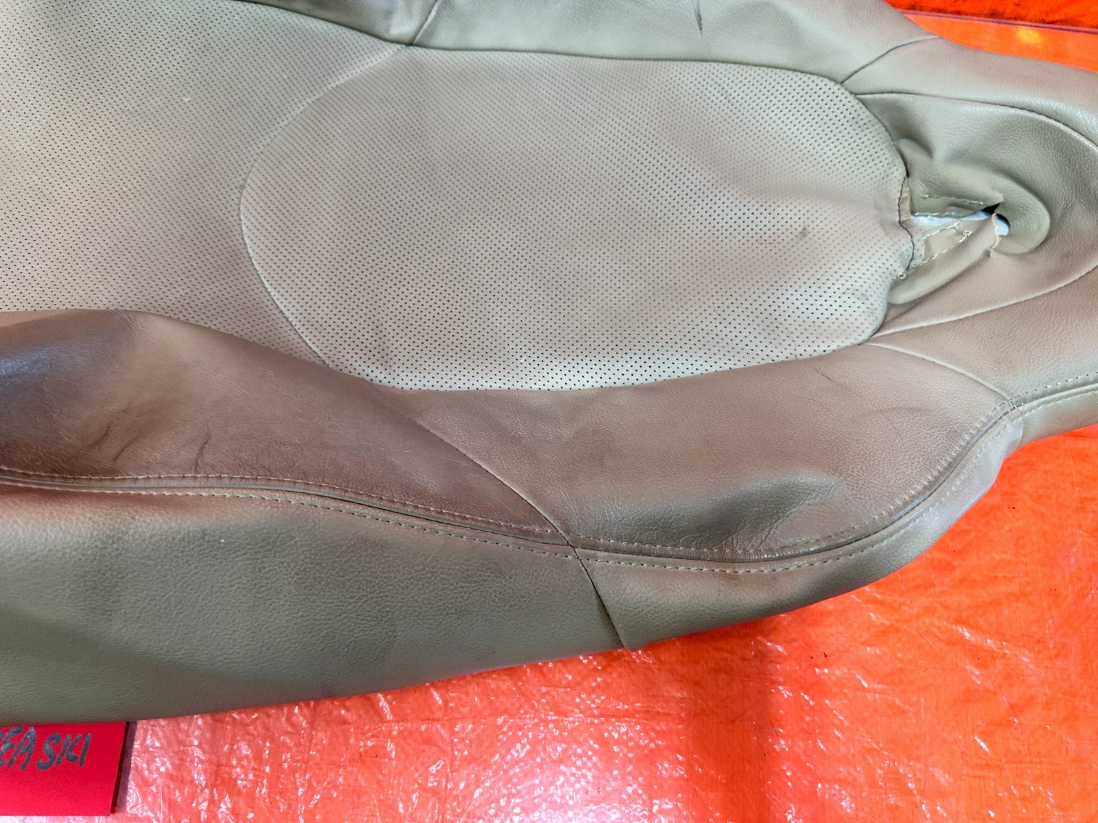 09 11 MAZDA RX8 RX 8   RIGHT FRONT UPPER SEAT SKIN WRAP TAN   OEM 3036