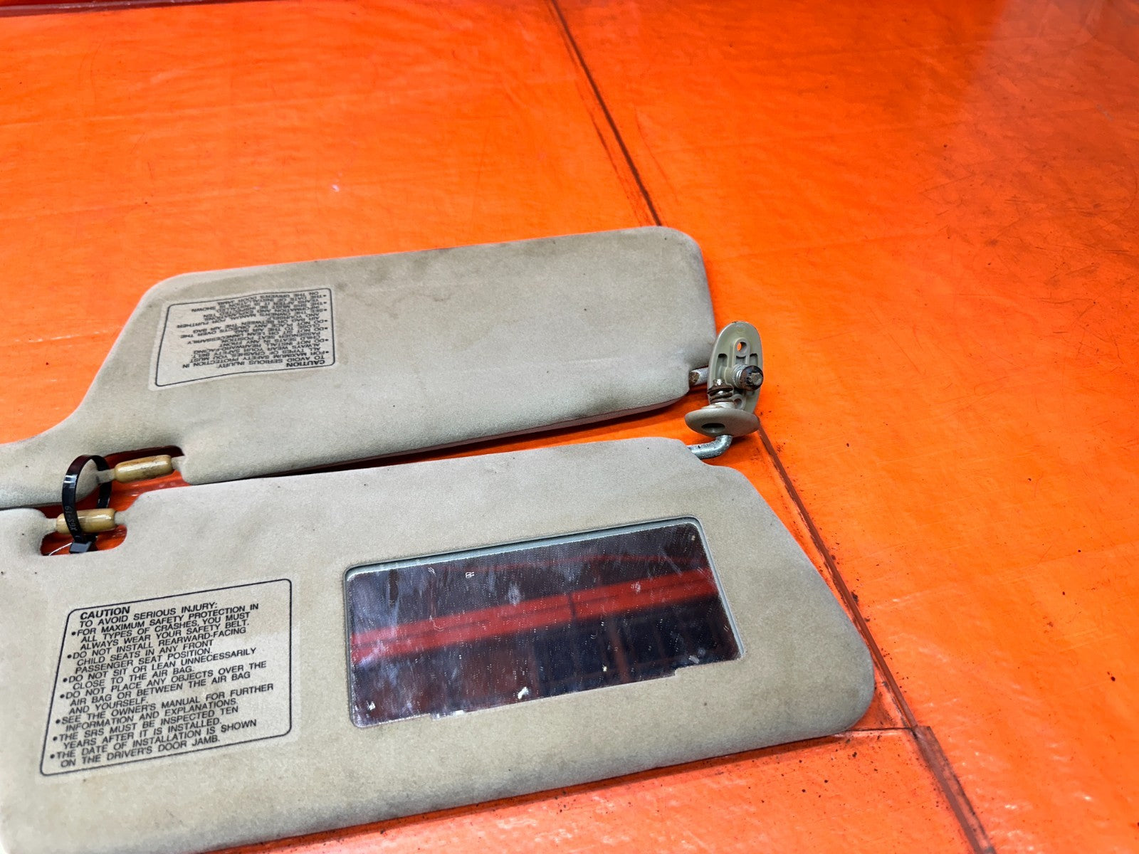 94-01 ACURA INTEGRA INTERIOR SUN VISORS PAIR LEFT DRIVER RIGHT PASS OEM #34014