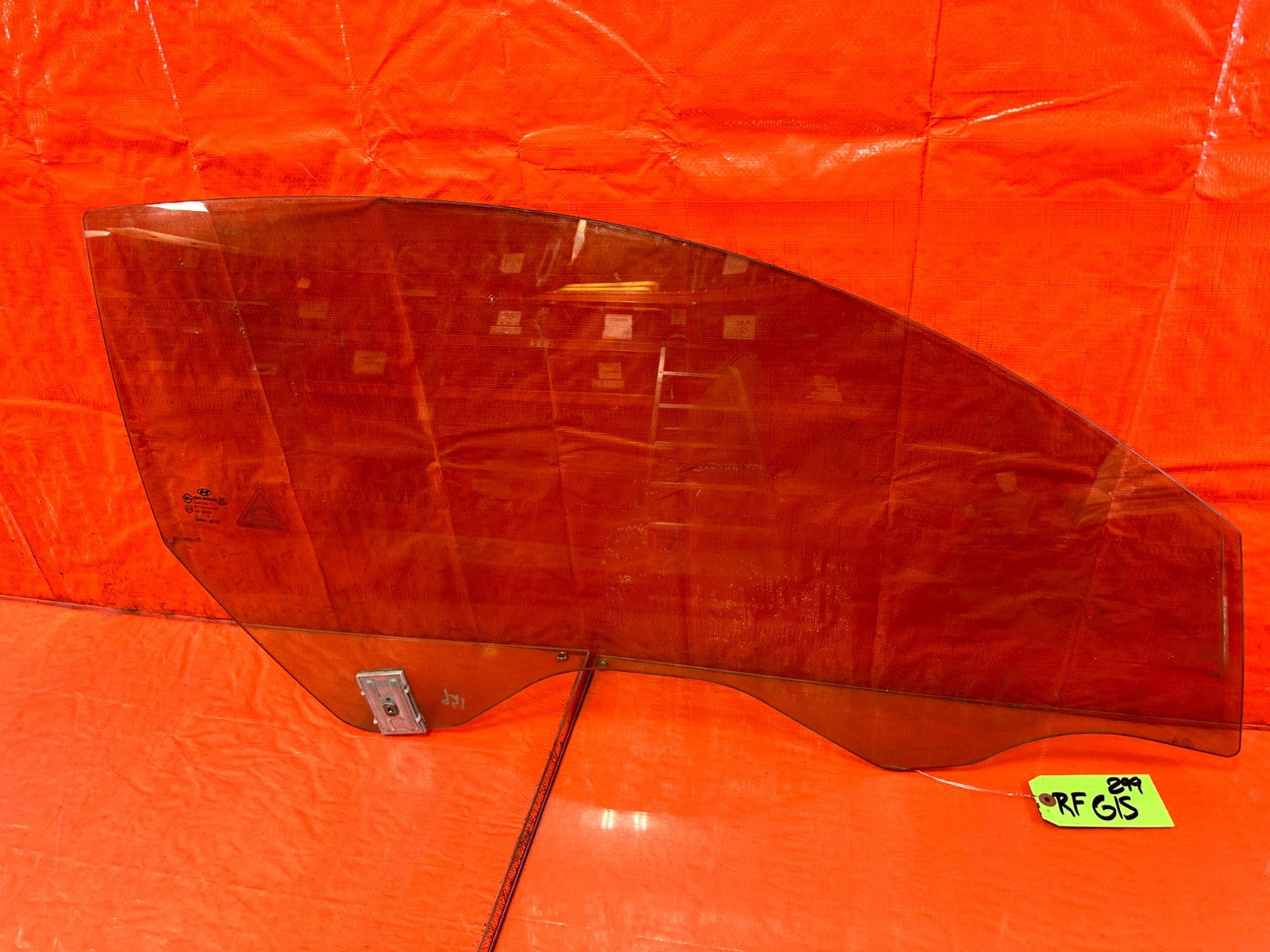 10 16 HYUNDAI GENESIS COUPE   PASSENGER RIGHT FRONT   DOOR GLASS WINDOW OEM #2990