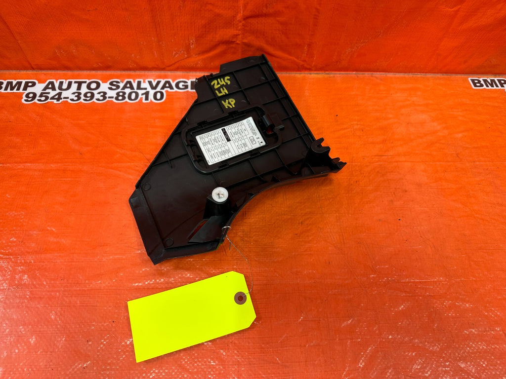 08 13 INFINITI G37 COUPE 2D   KICK PANEL   DRIVER LEFT SIDE   BLACK   OEM #2458