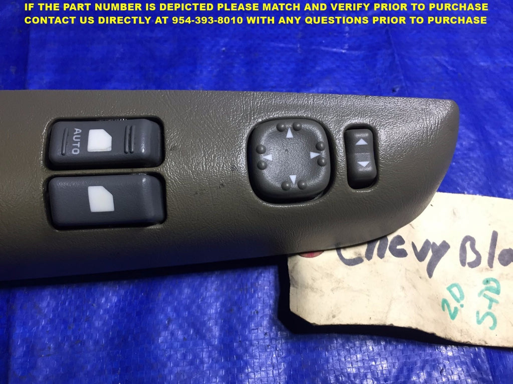 OEM 98 99 00 01 02 03 04 05 CHEVROLET BLAZER DRIVER LEFT MASTER WINDOW SWITCH2