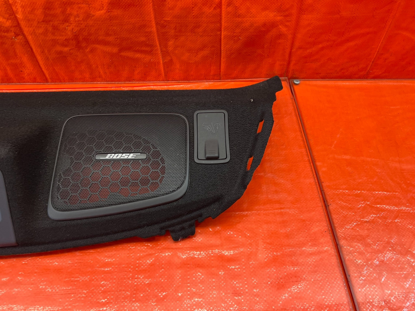 08 15 INFINITI G37 Q60 COUPE REAR SPEAKER COVER TRAY TRUNK LINING LINER TRIM 1694