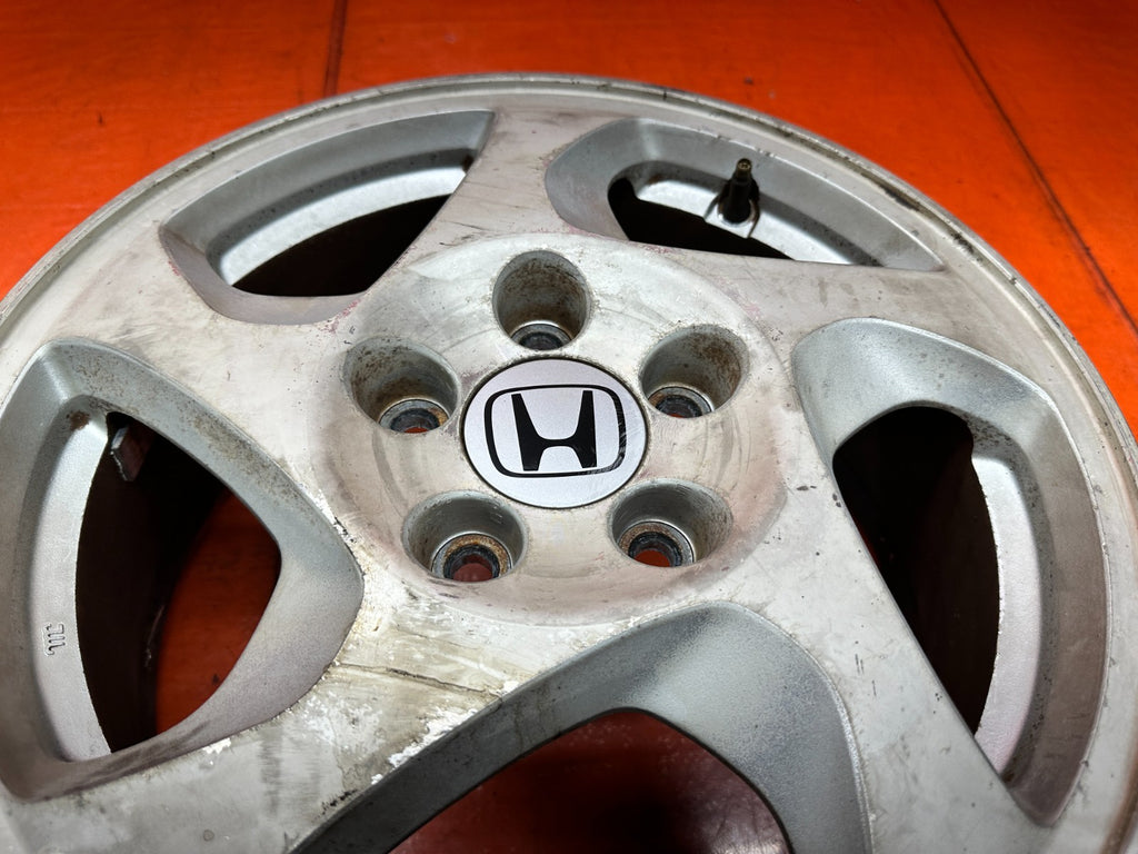 97-01 HONDA PRELUDE 2D 2.2L H22A4 SINGLE OEM ALLOY WHEEL RIM 16X6.5" OEM #LUDE-110
