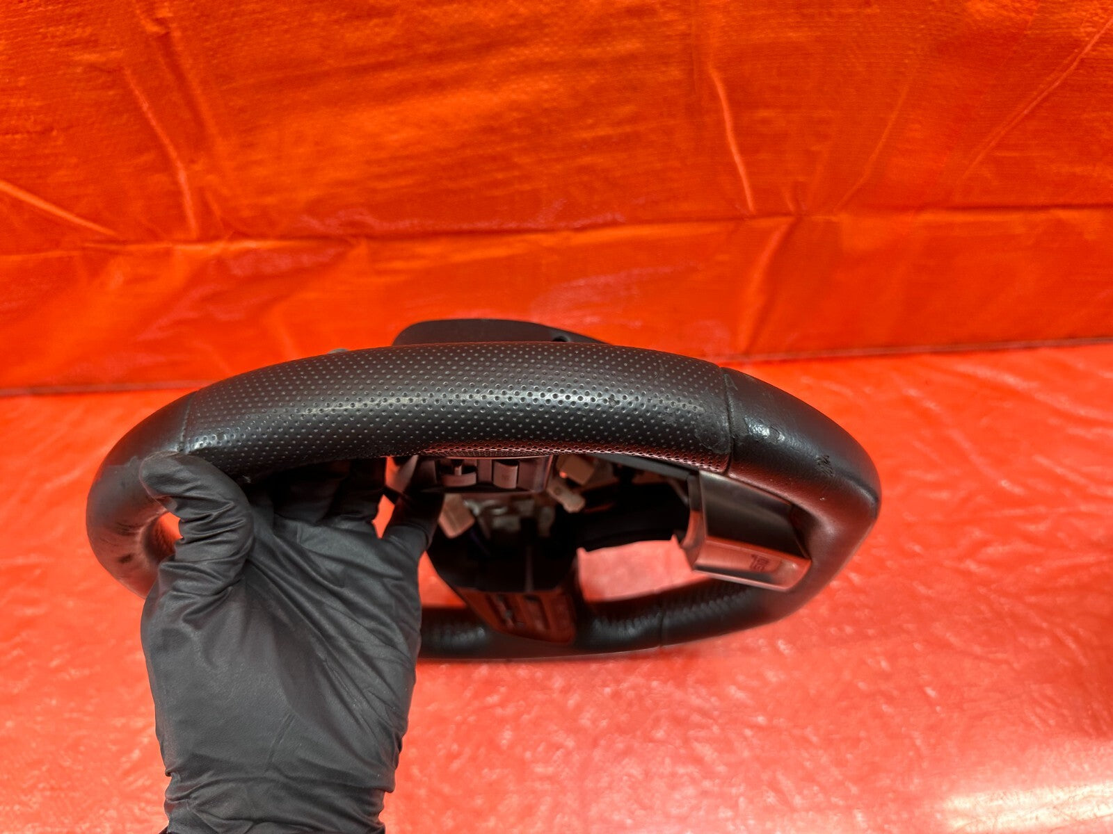 15 20 SUBARU WRX STI   STEERING WHEEL   BLACK LEATHER WRAP   OEM FACTORY #18216