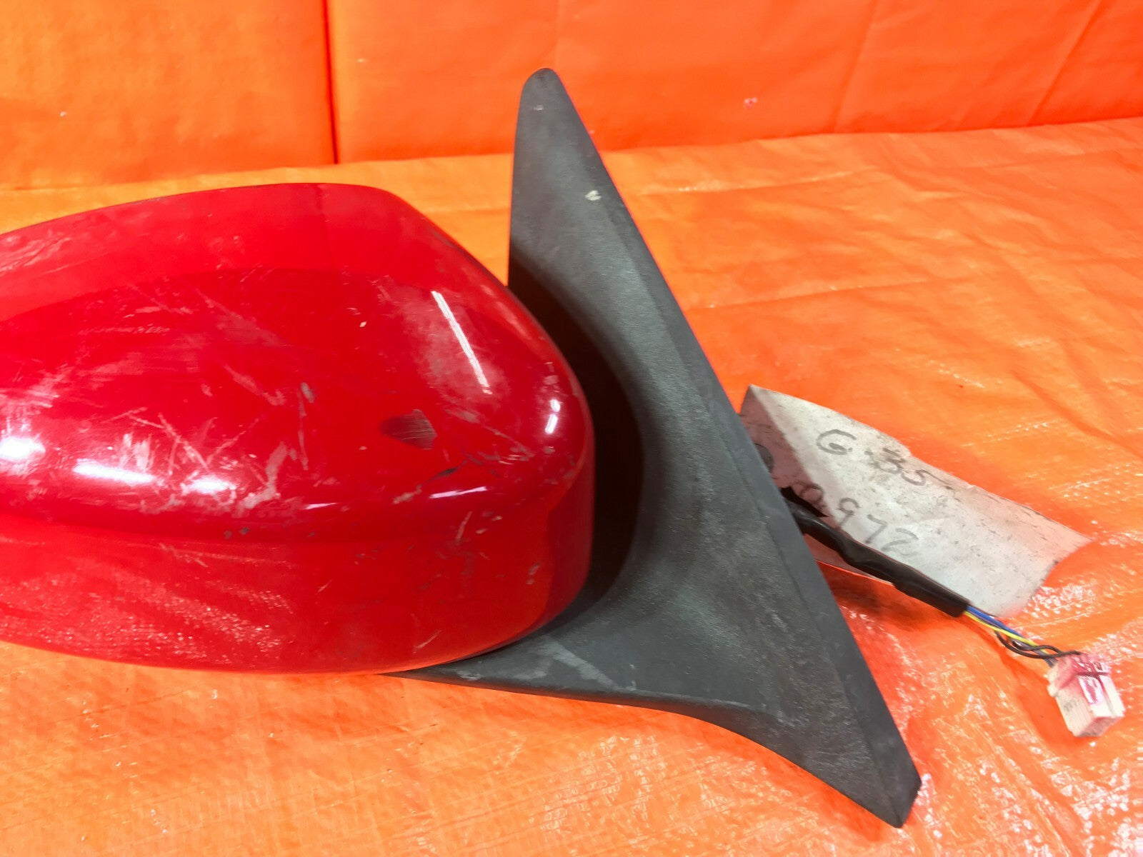 OEM 2003 2004 2005 G35   COUPE   PASSENGER RIGHT SIDE VIEW MIRROR   RED 1