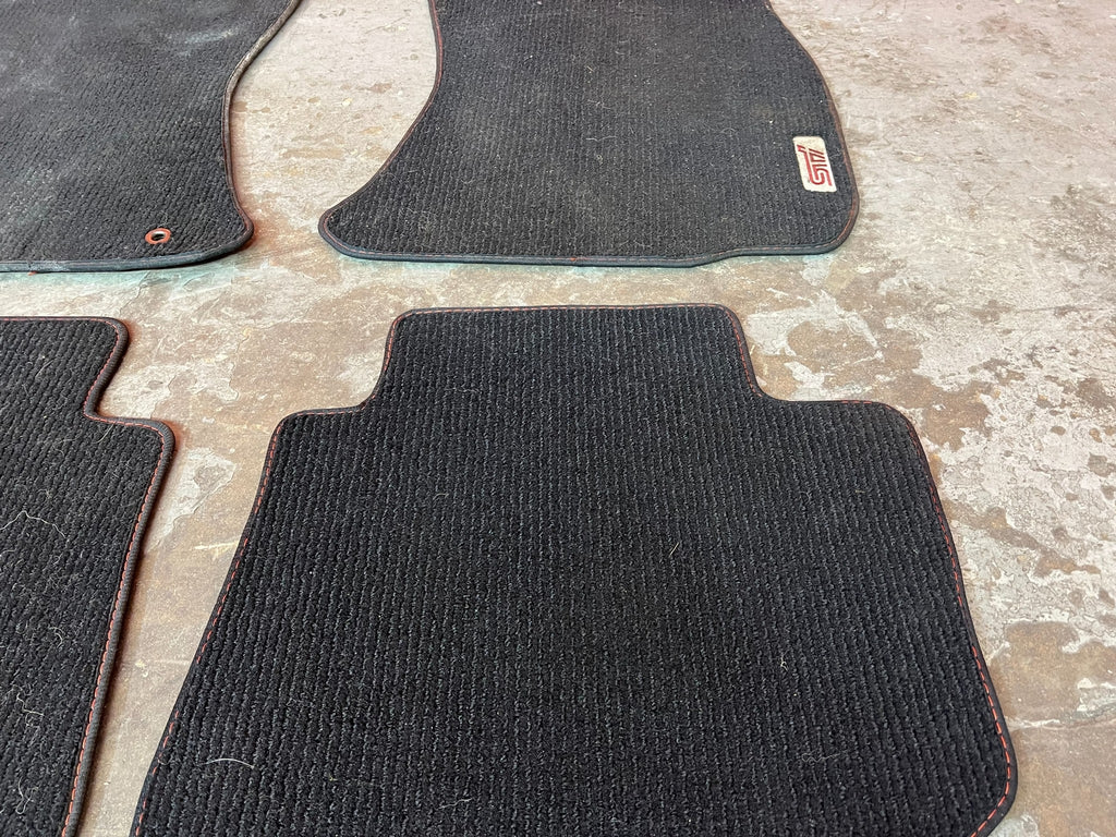 15 20 SUBARU WRX STI   FLOOR MAT SET   BLACK COLOR LEFT RIGHT FRONT REAR OEM 17012