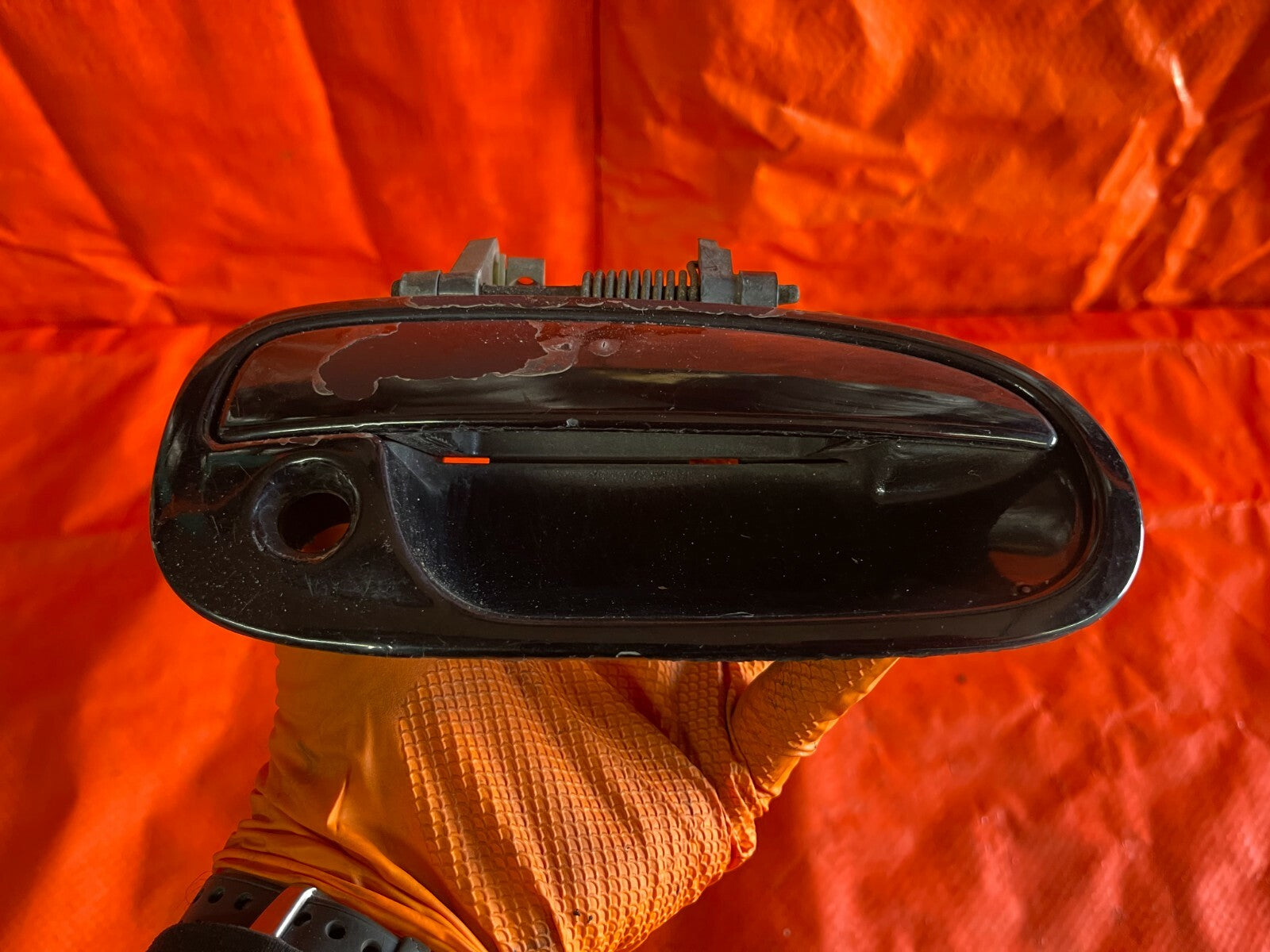 96 00 HONDA CIVIC   PASSENGER RIGHT FRONT   EXTERIOR DOOR HANDLE   BLACK   OEM6