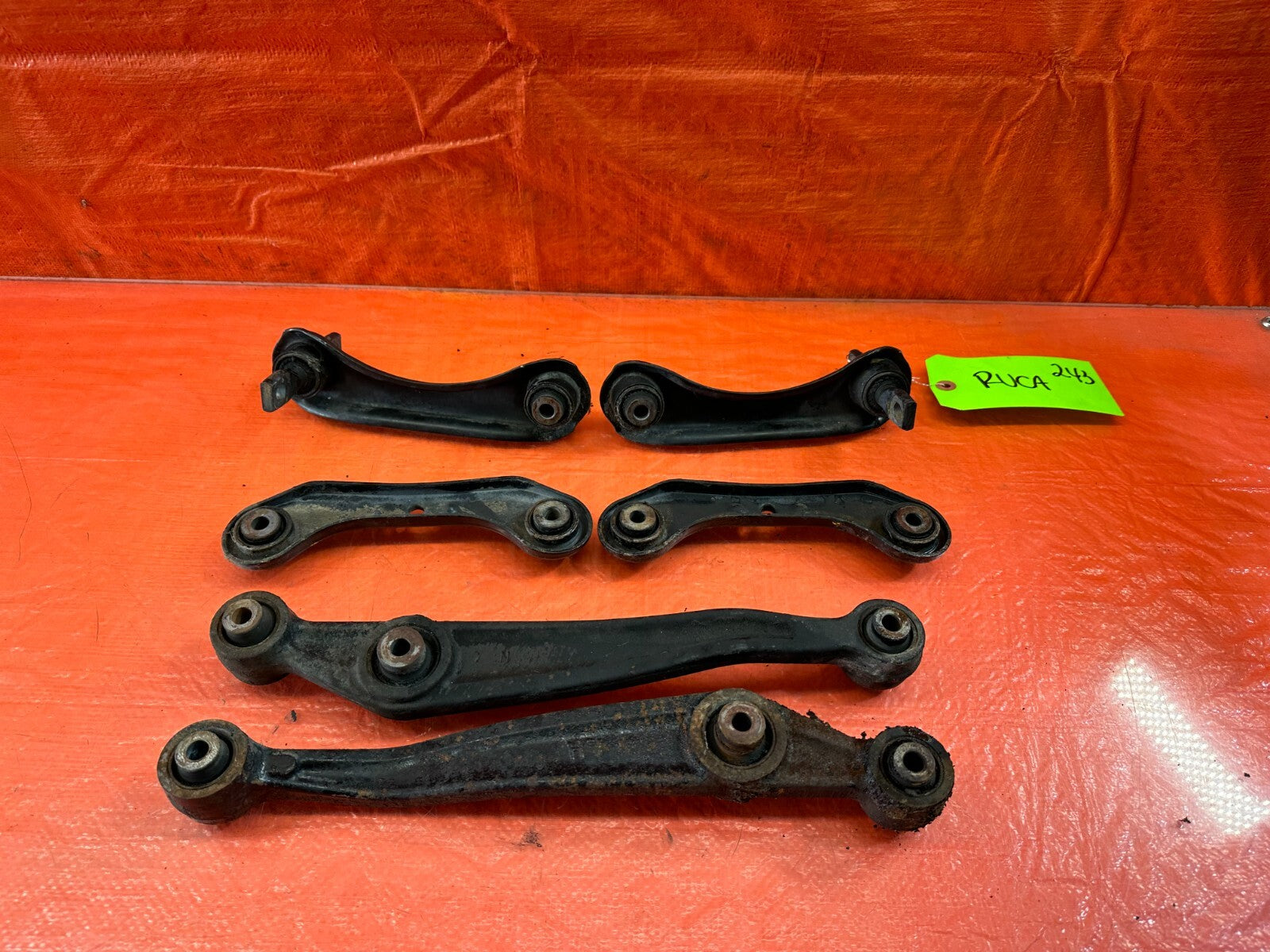 1989 89 HONDA CRX DX HF   REAR UPPER LOWER COMPENSATOR ARMS LEFT RIGHT OEM #24316