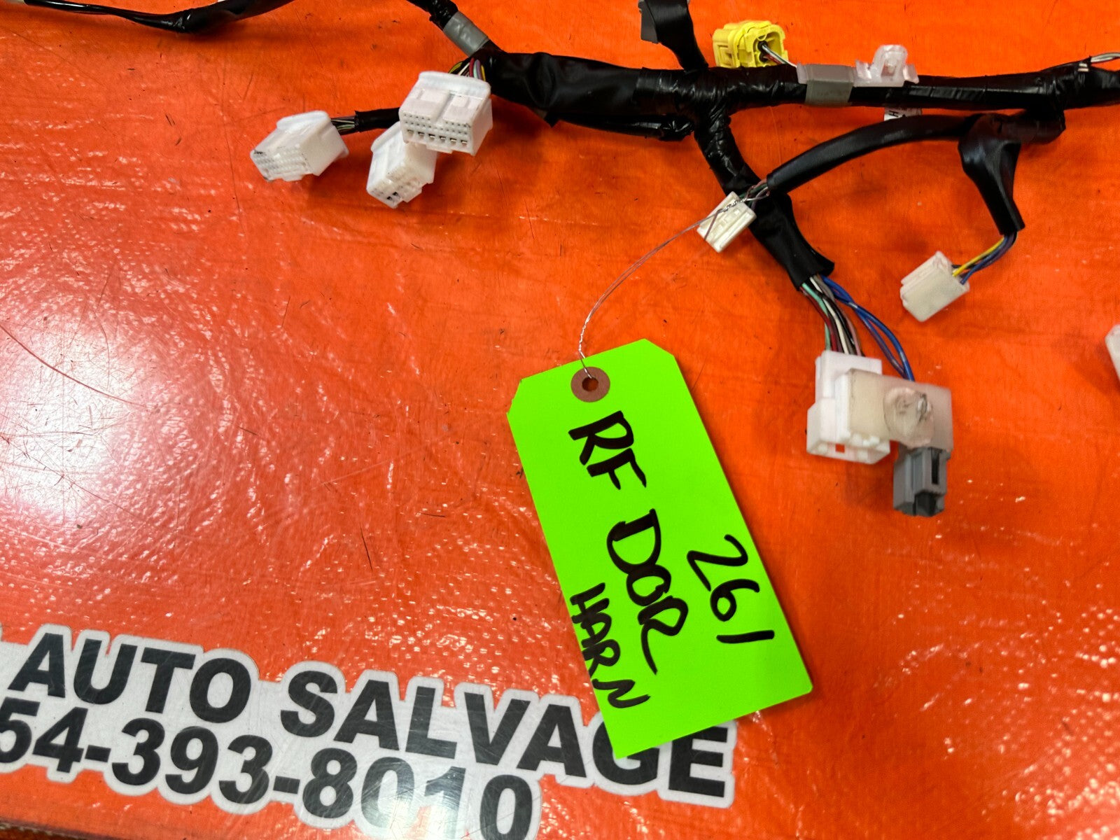 2002 02 LEXUS SC430   RIGHT FRONT DOOR WIRING HARNESS WIRE LOOM OEM #2618
