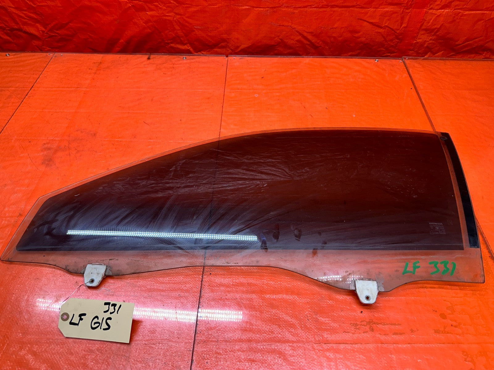 94 01 ACURA INTEGRA 2D LEFT DRIVER DOOR WINDOW GLASS OEM #3310
