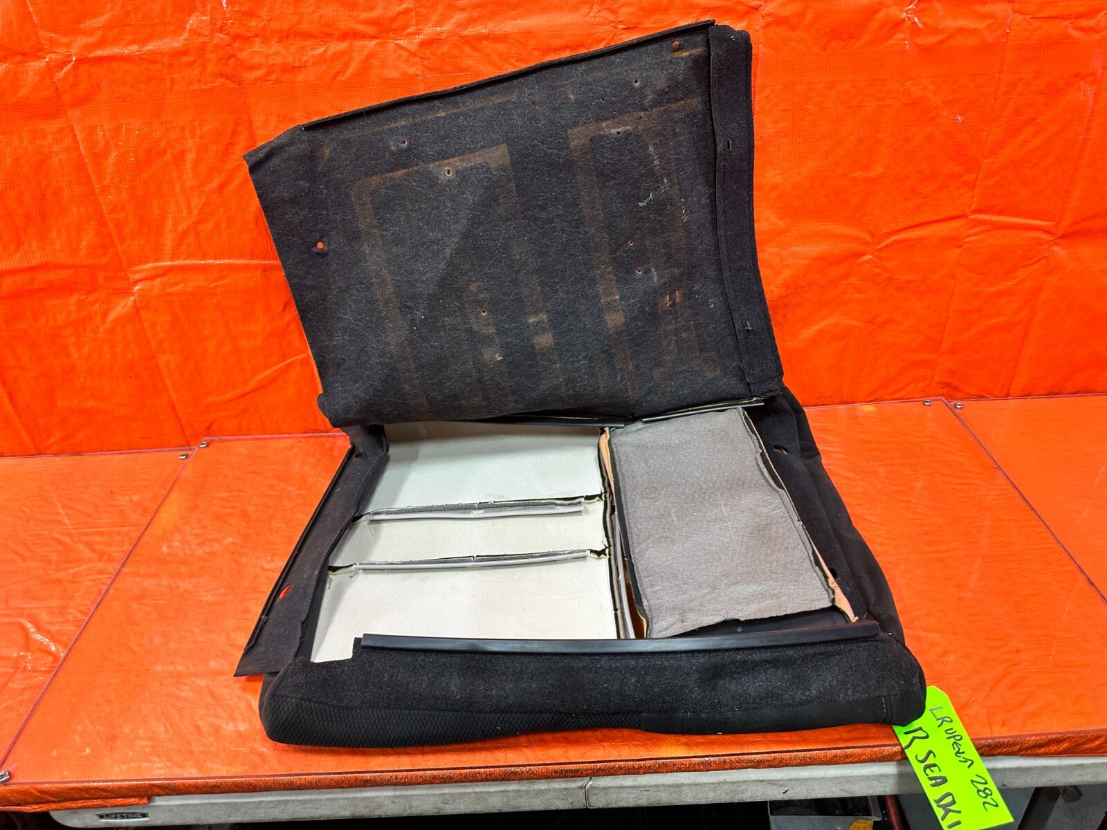 07 08 HONDA CIVIC SI SEDAN   LEFT REAR UPPER SEAT SKIN COVER FABRIC CLOTH   28211