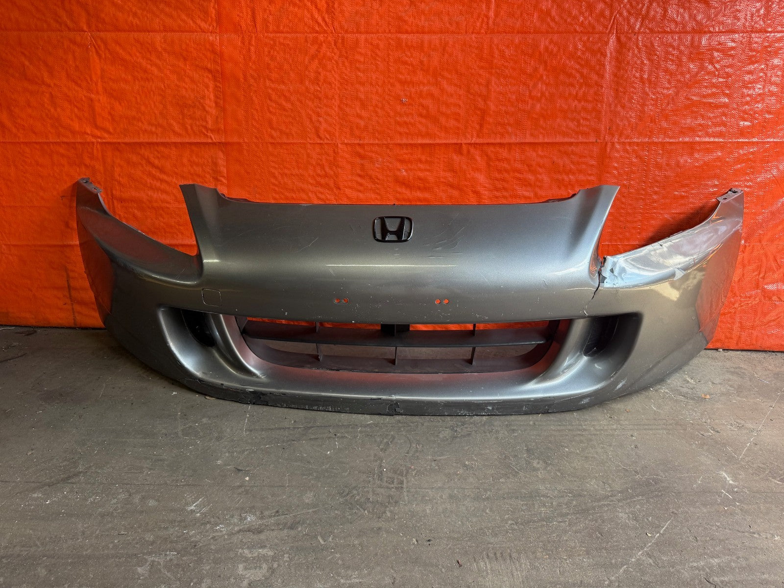 00 09 HONDA S2000   AP2 FRONT BUMPER COVER W/ CENTER INSERT   NEEDS WORK   OEM0