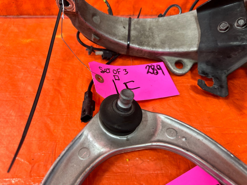 14 20 INFINITI Q50 DRIVER LEFT FRONT SPINDLE KNUCKLE W/ UPPER LOWER ARMS OEM 28915