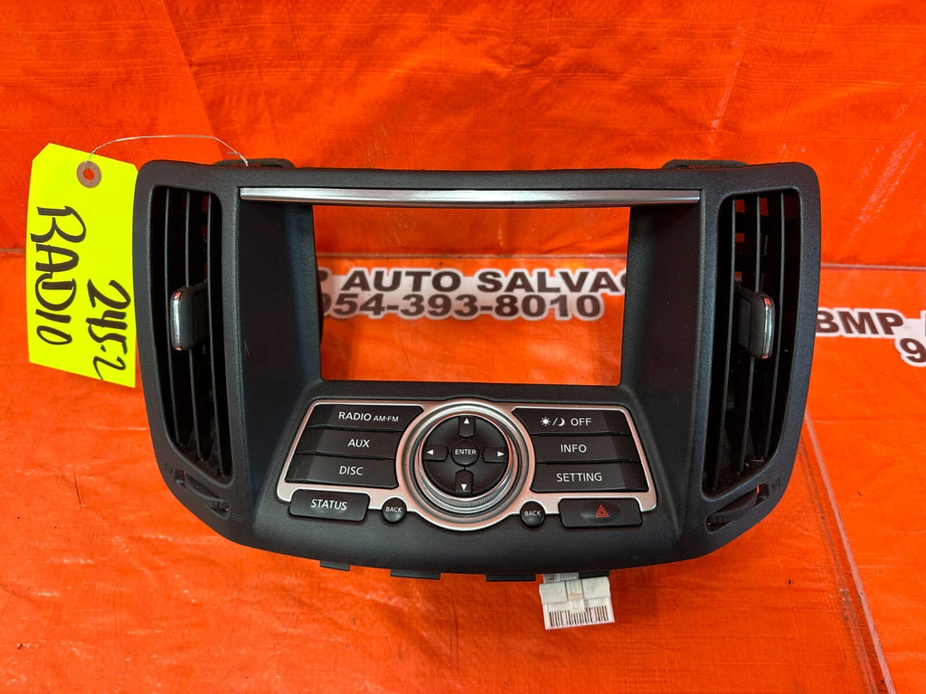 08 15 INFINITI G37 & Q60    2D COUPE   RADIO STEREO CONTROL BEZEL   NON NAVI 2456