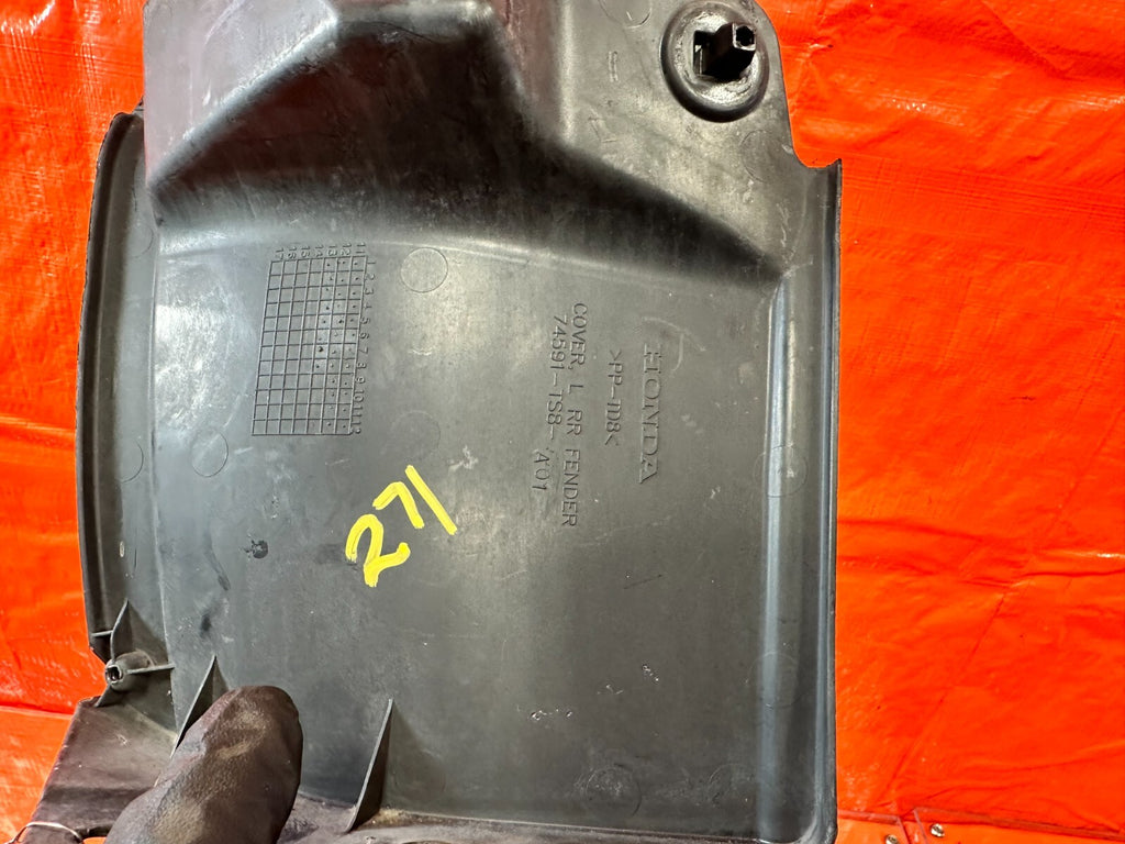 12 13 HONDA CIVIC 2D COUPE   DRIVER LEFT REAR FENDER COVER 74591 TS8 A01 OEM  7