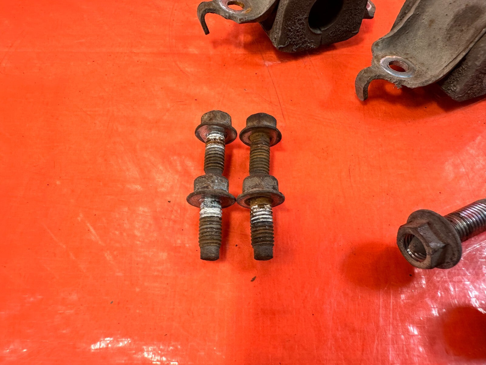 08 15 SUBARU IMPREZA WRX & STI   REAR SWAY BAR BRACKETS   OEM #2837
