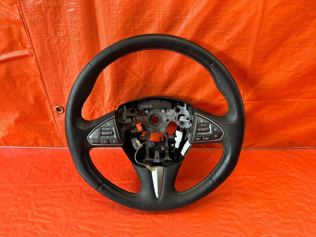 2017 17 INFINITI Q50 RED SPORT 400 RWD   STEERING WHEEL   NON HEATED   OEM #2220