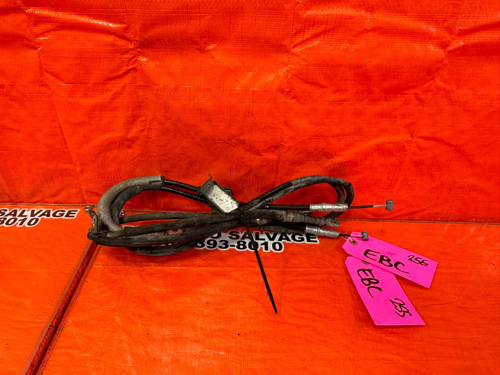 04 08 ACURA TSX   EMERGENCY PARKING BRAKE CABLE SET CABLES LEFT RIGHT   OEM #2550