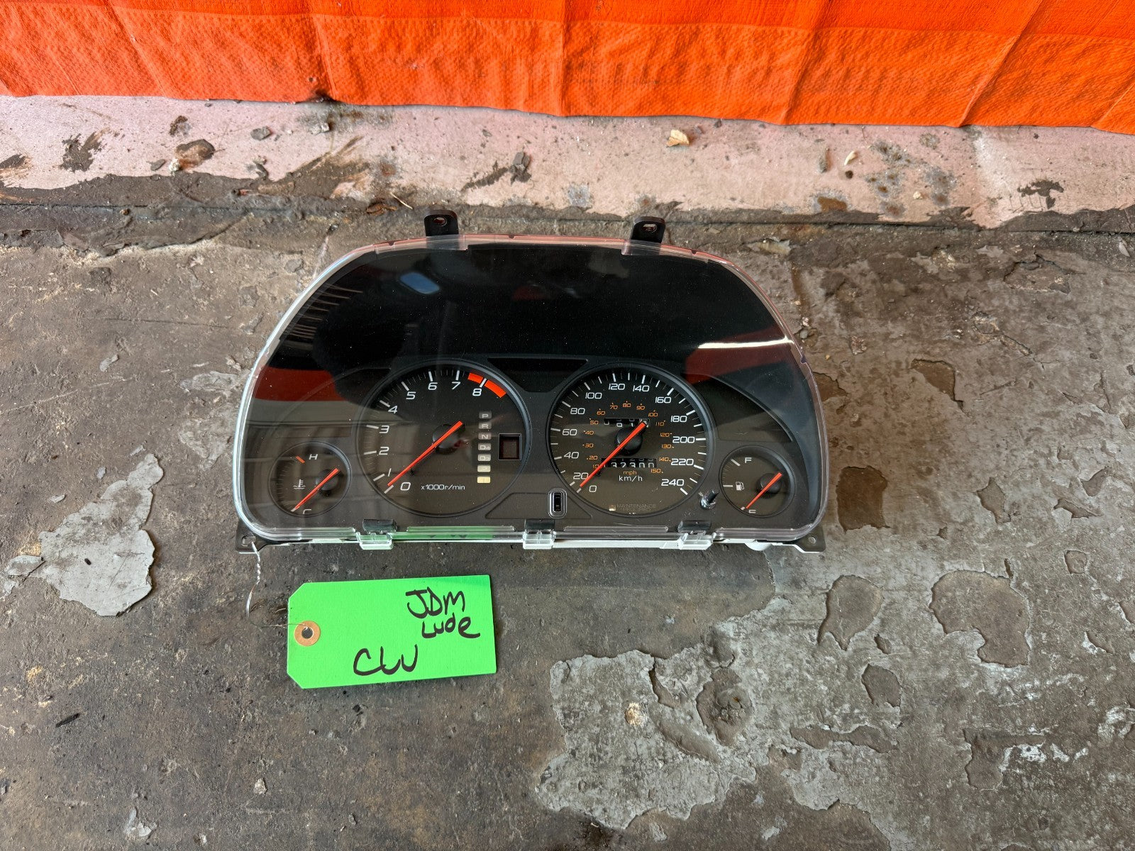 97 01 HONDA PRELUDE   AUTOMATIC INSTRUMENT GAUGE CLUSTER SPEEDOMETER  OEM #LUDE6