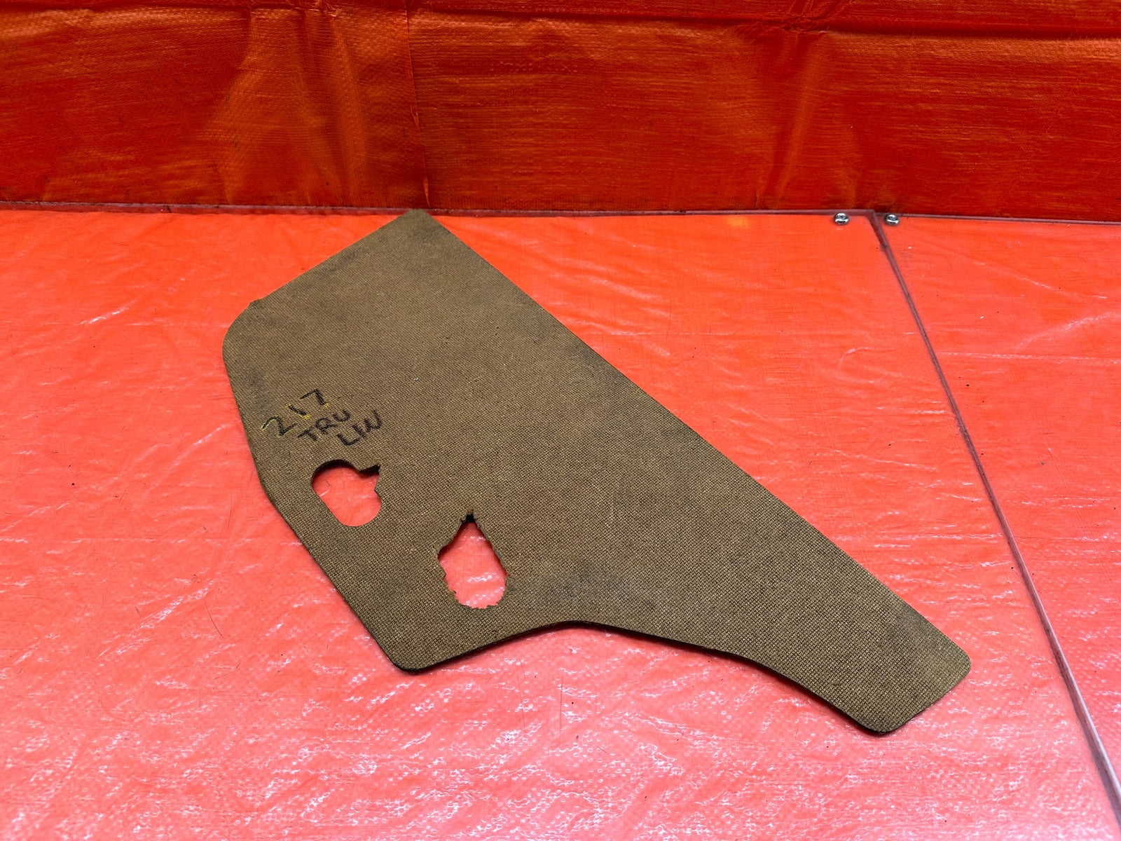 08 15 LANCER EVOLUTION X EVO 10 MR   DRIVER LEFT TRUNK LINER CARDBOARD TRIM #2170