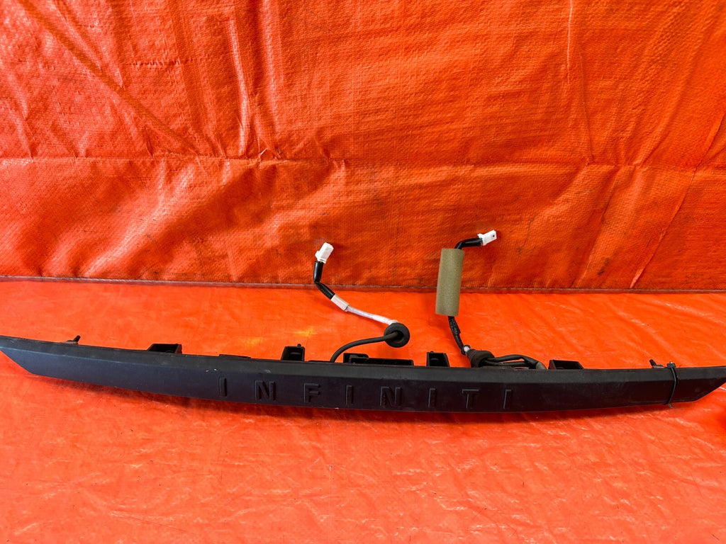 14 17 INFINITI Q50   REAR UPPER TRUNK TRIM W/ BACK UP CAMERA & INFINITI TEXT 2426
