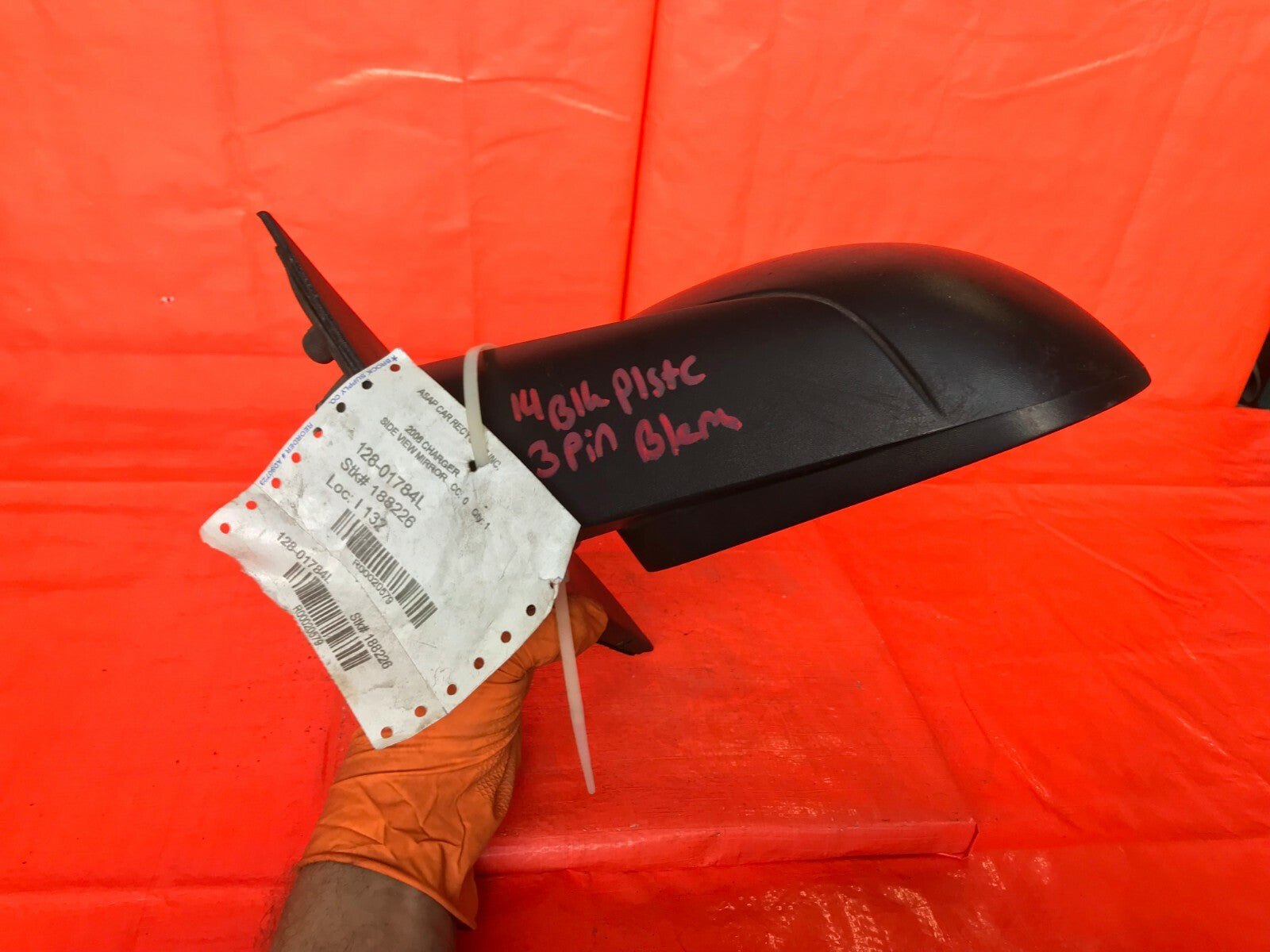OEM 2008 2009 2010 DODGE CHARGER DRIVER LEFT SIDE VIEW MIRROR   3 PIN   BLACK 7