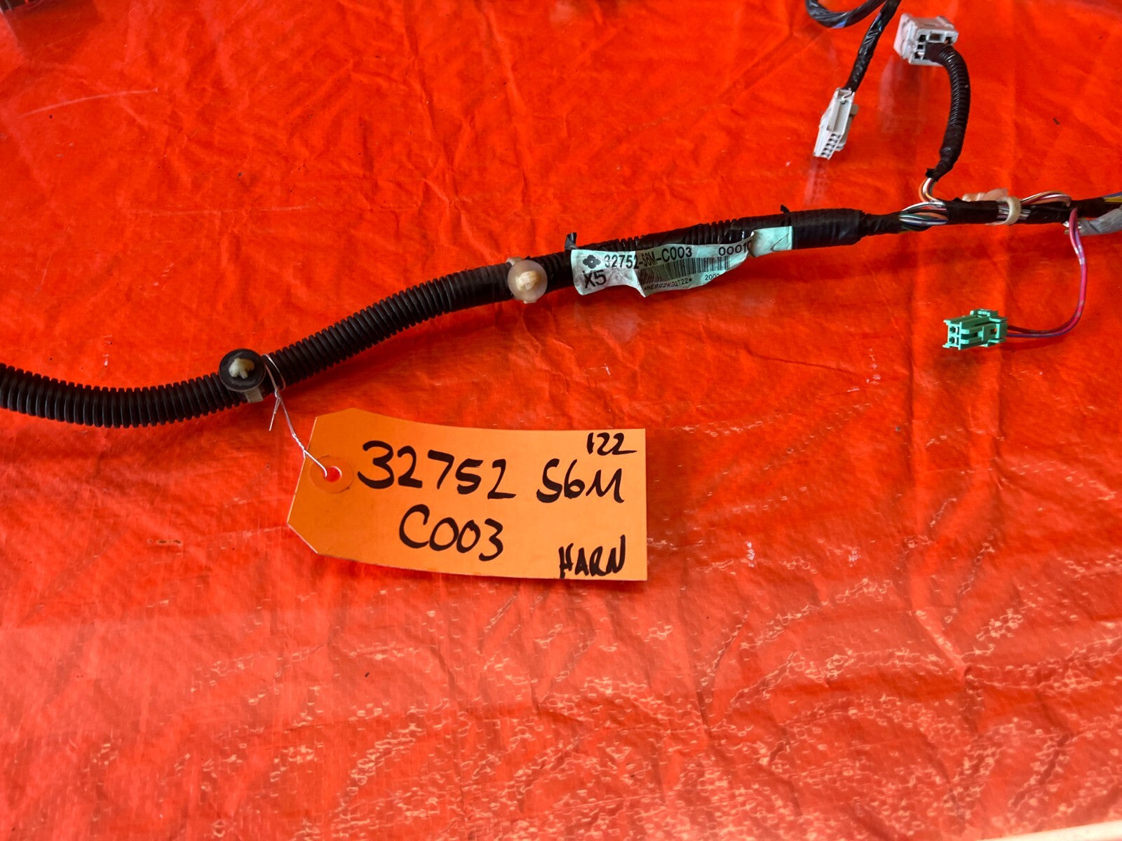 02 06 ACURA RSX   PASSENGER RIGHT FRONT DOOR WIRING HARNESS WIRE LOOM OEM #1225