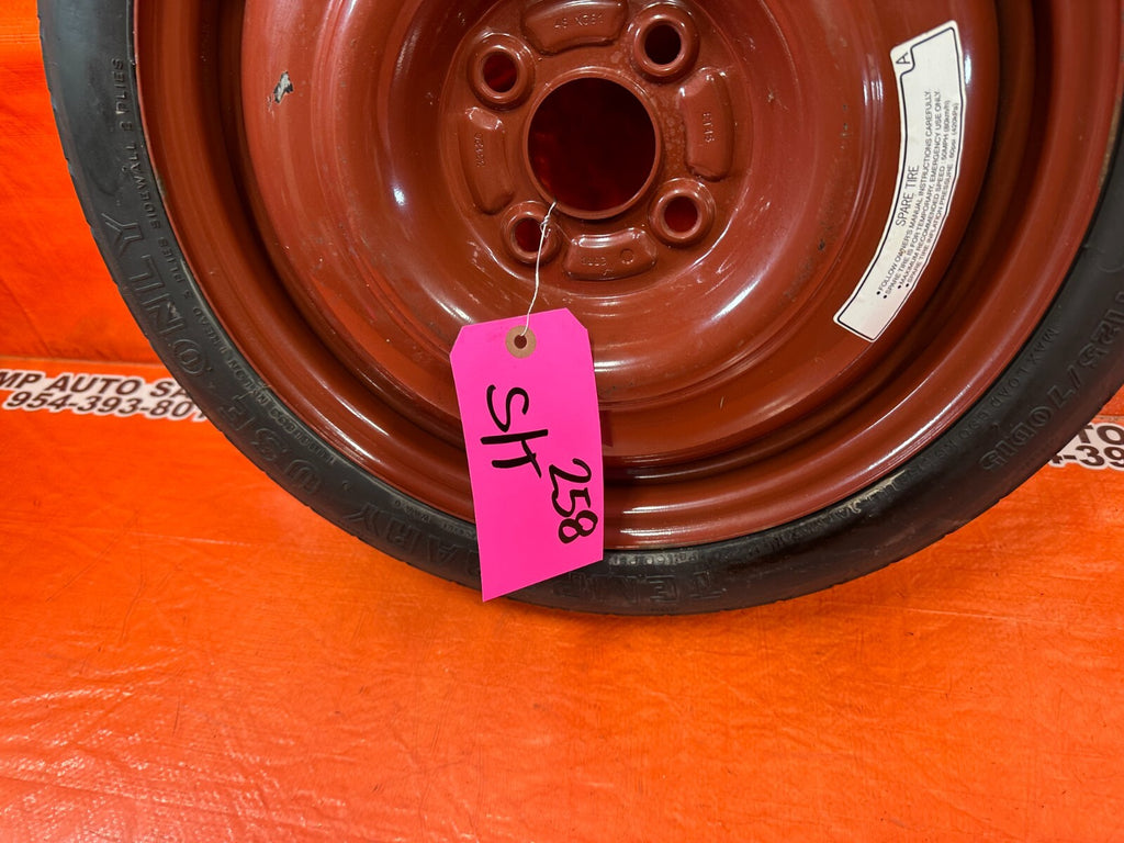 02 03 HONDA CIVIC SI EP3   4x100 EMERGENCY SPARE BACK UP TIRE WHEEL RIM OEM #2584