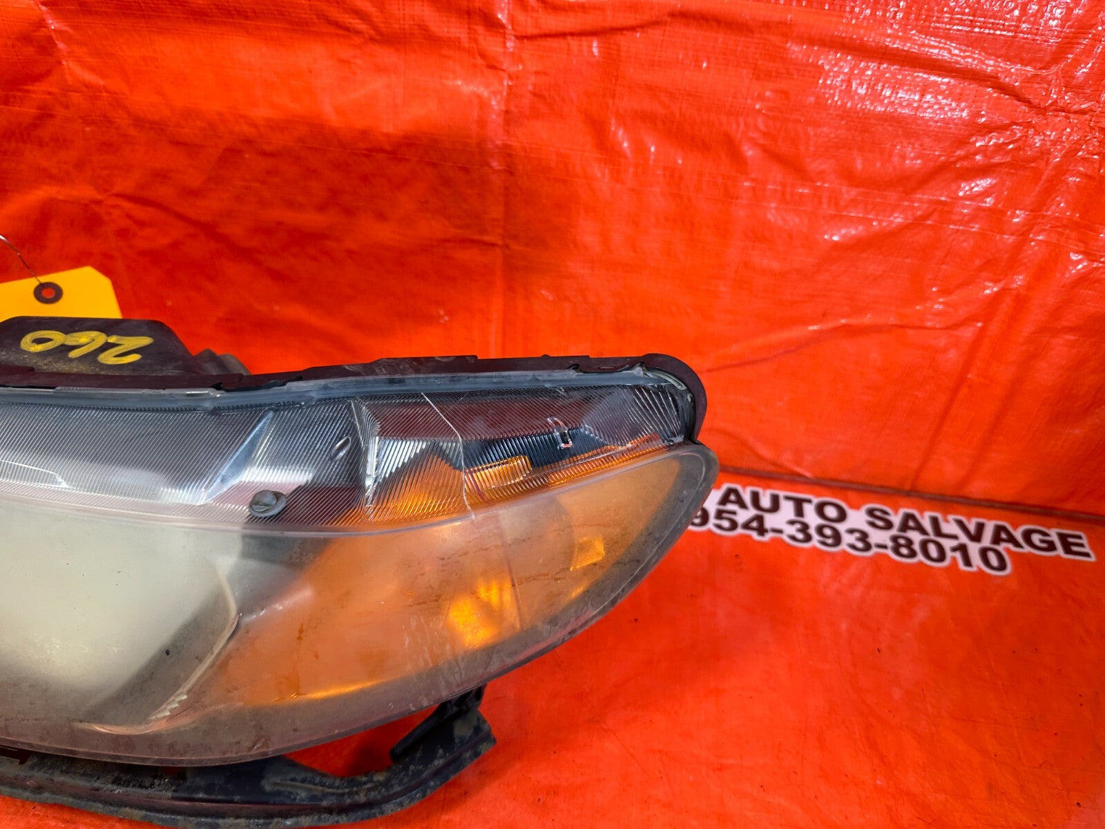 06 08 HONDA CIVIC SEDAN   DRIVER LEFT HEADLIGHT HEADLAMP   OEM FACTORY #2602