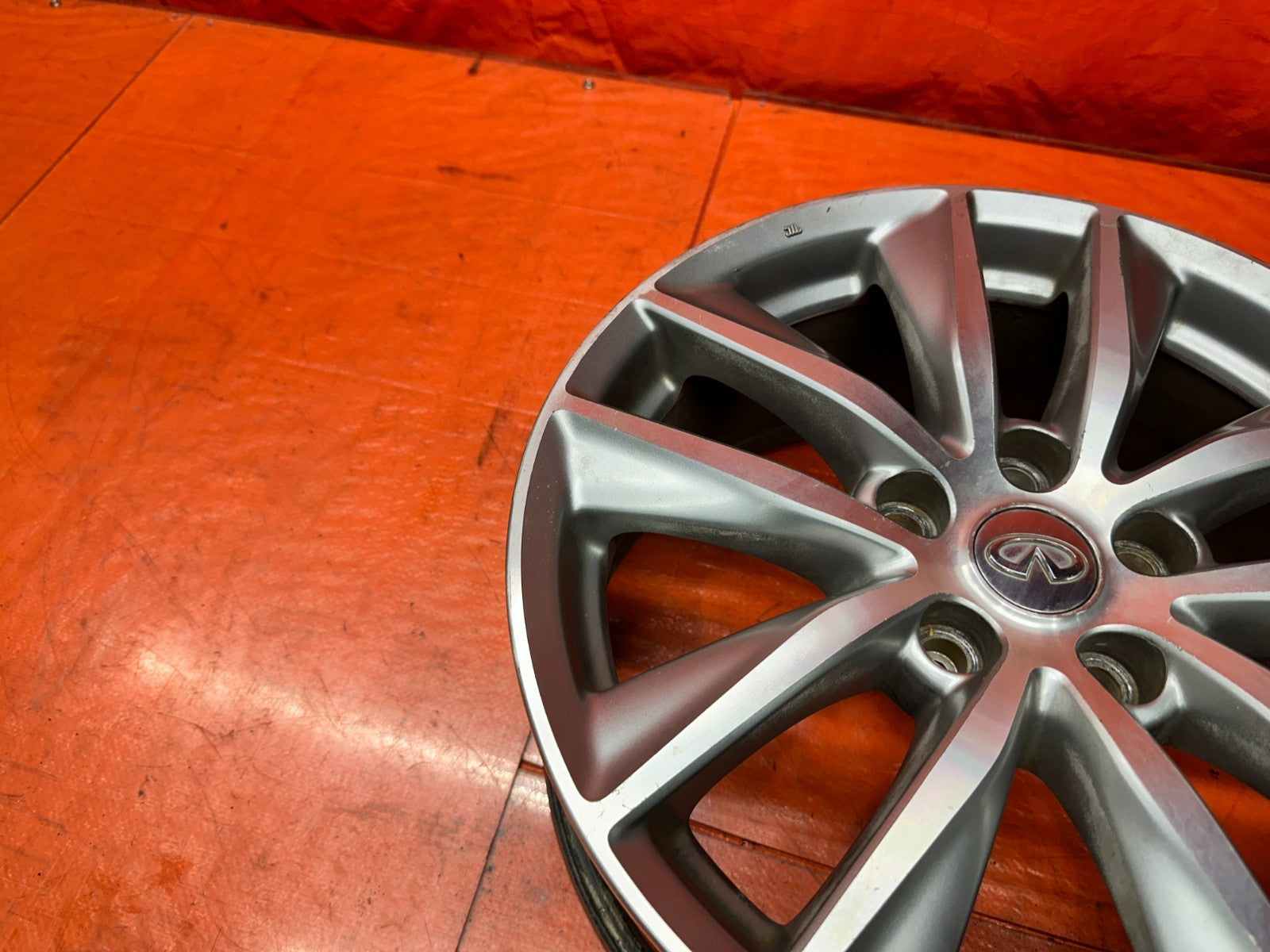 14-17 INFINITI Q50 17 INCH 10 SPOKE ALLOY WHEEL RIM W/ TPMS SENSOR OEM FACTORY R9