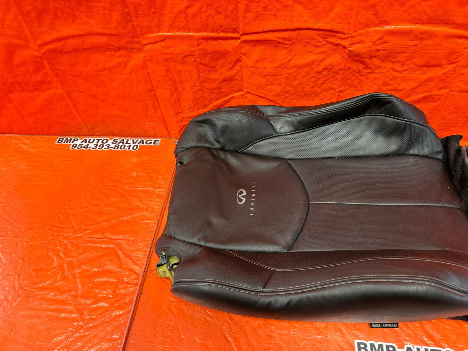 08/09 INFINITI G37 COUPE SPORT PASSENGER RIGHT FRONT UPPER SEAT LEATHER SKIN OEM16