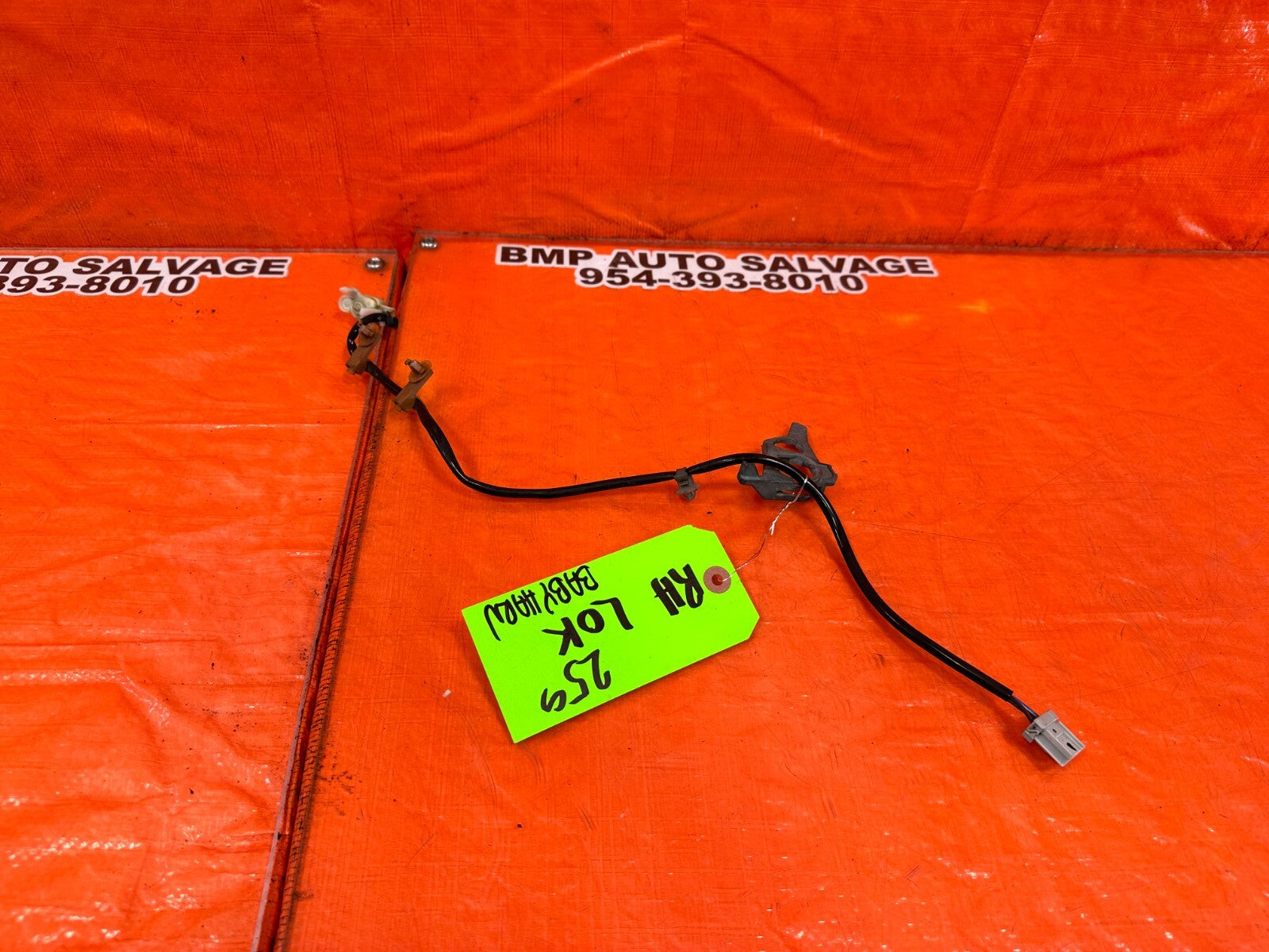 97 01 HONDA PRELUDE   PASSENGER RIGHT KEY CYLINDER DOOR LOCK HARNESS OEM #2590