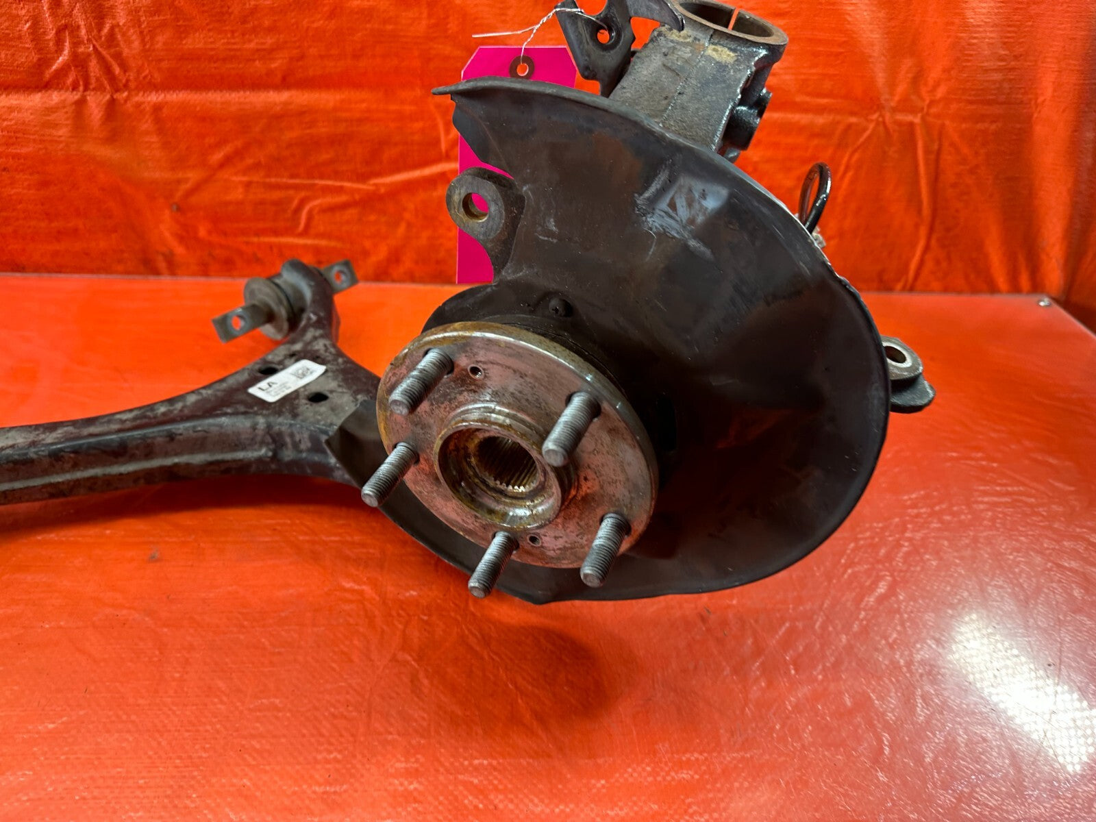 13 17 HONDA ACCORD SEDAN   LEFT FRONT SPINDLE KNUCKLE HUB W/ CONTROL ARM OEM 2411
