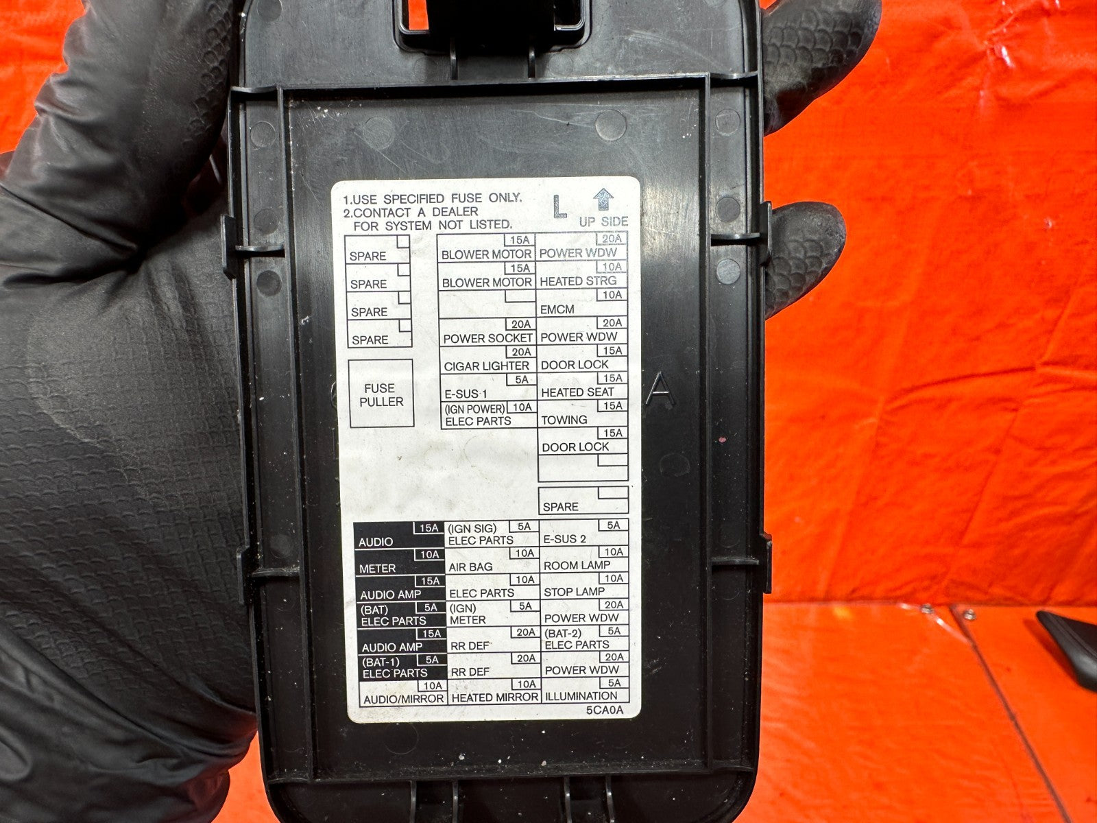 16 24 INFINITI Q50   3.0L   INTERIOR FUSE BOX DIAGRAM SCHEMATIC PANEL   OEM 3161