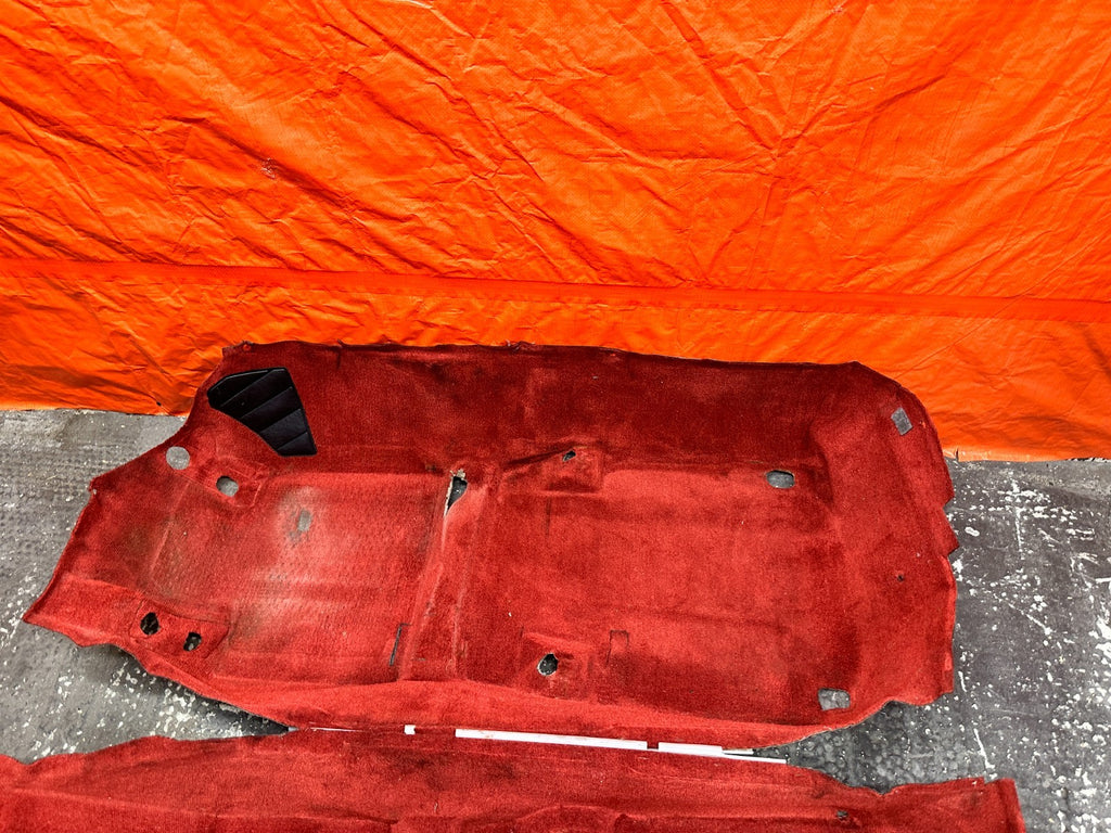 00-09 HONDA S2000 CONV 2.0L 2.2L F20C RED FLOOR CARPET MATS LEFT RIGHT OEM #S2K4