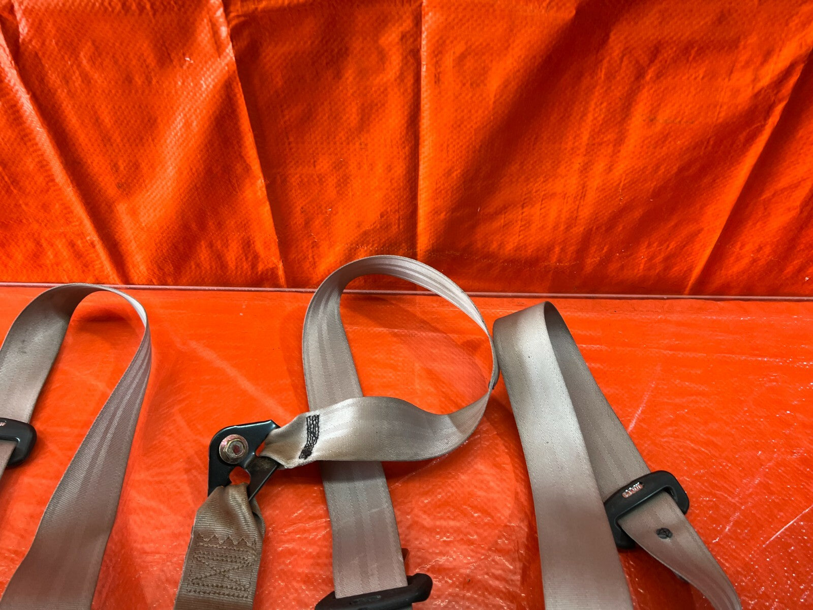07 08 ACURA TL TYPE S   REAR SEAT BELT SET   LEFT & RIGHT SEAT BELTS GRAY   OEM 7