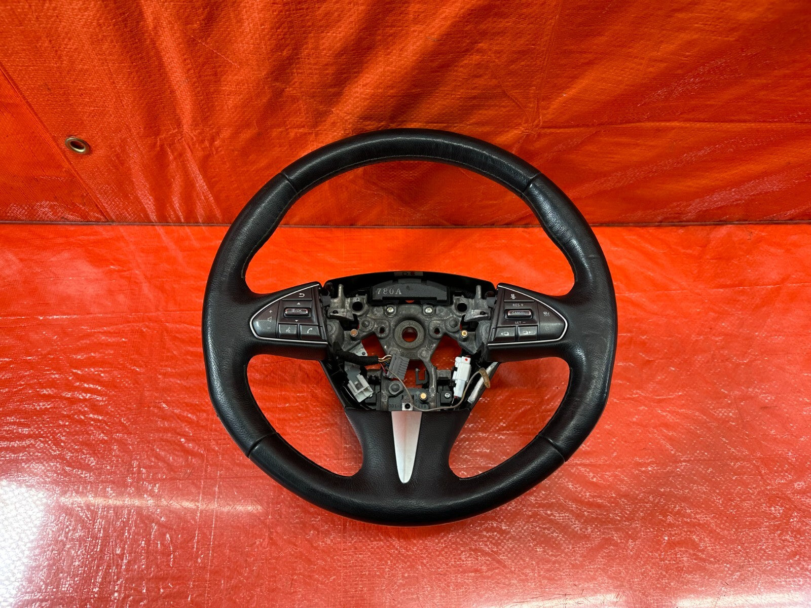 2016 16 INFINITI Q50 RED SPORT 400 RWD   STEERING WHEEL   NON HEATED   OEM #2150