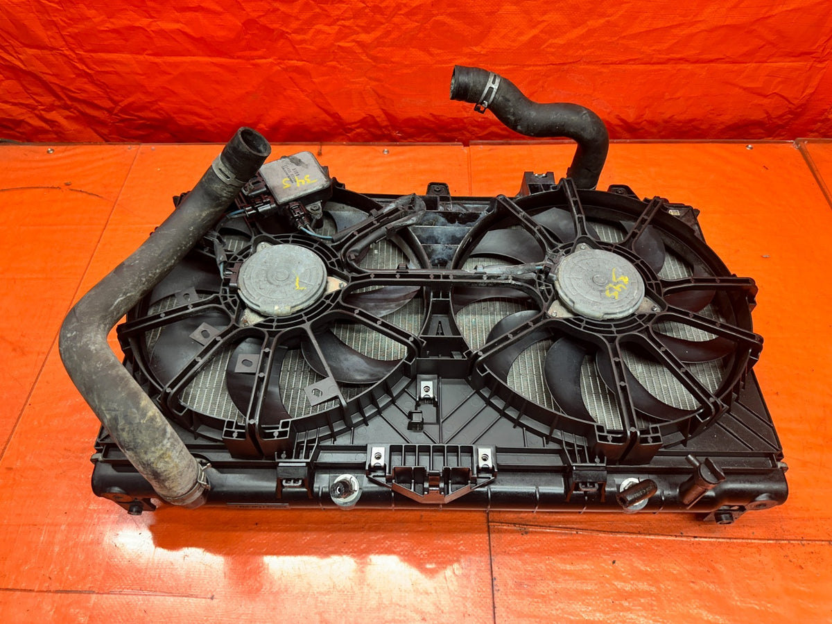 14-15 INFINITI Q50 3.7L AWD ENGINE COOLING RADIATOR WITH CONDENSER SHROUD FANS #13